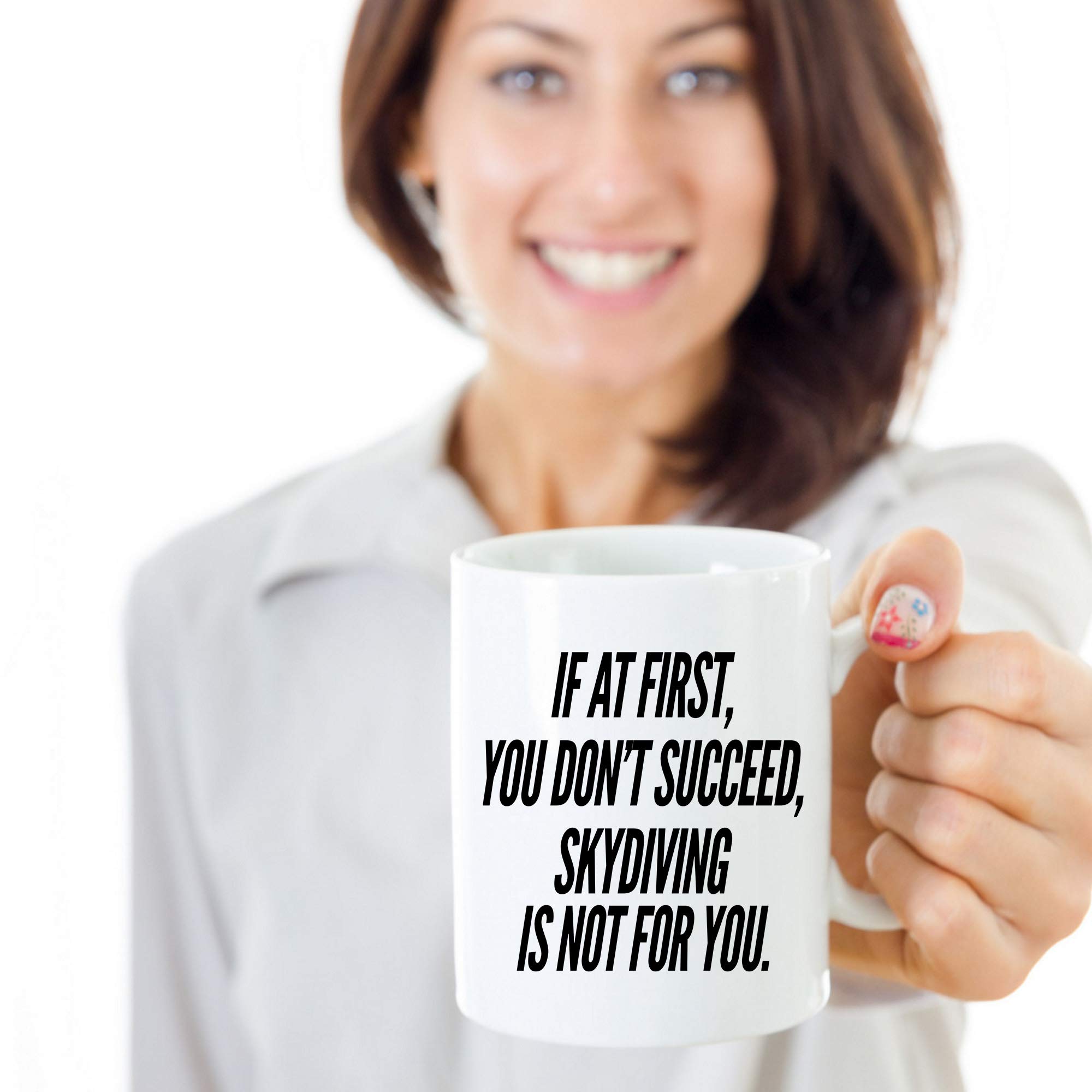 11oz Funny Skydiving Coffee Mug - Perfect Gift for Adventurers