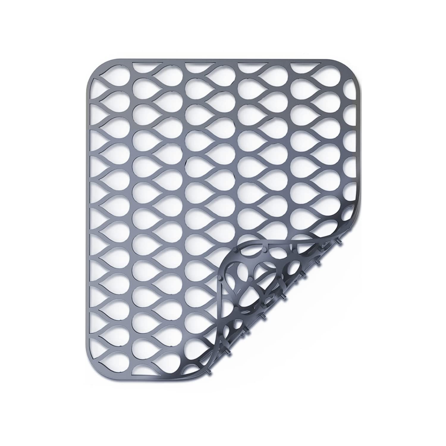 SCITURE Non-Slip Silicone Sink Protector Mat - Heat Resistant, Foldable for Stainless Steel & Ceramic Kitchen Sinks (13.58