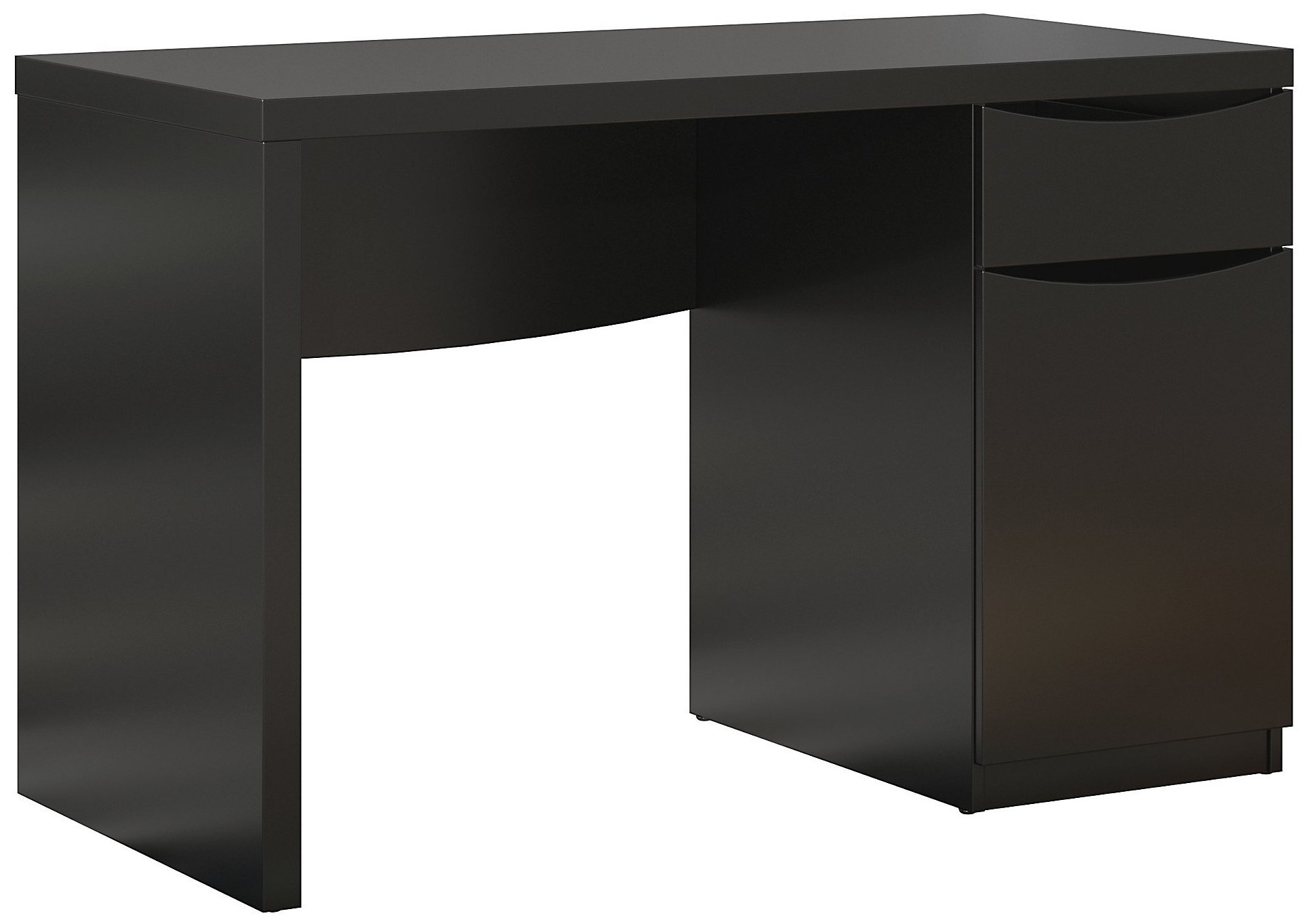 Bush Furniture Montrese Computer Desk in Classic Black - Home Office Desk for Work & Study, Compact Writing Desk for Small Spaces