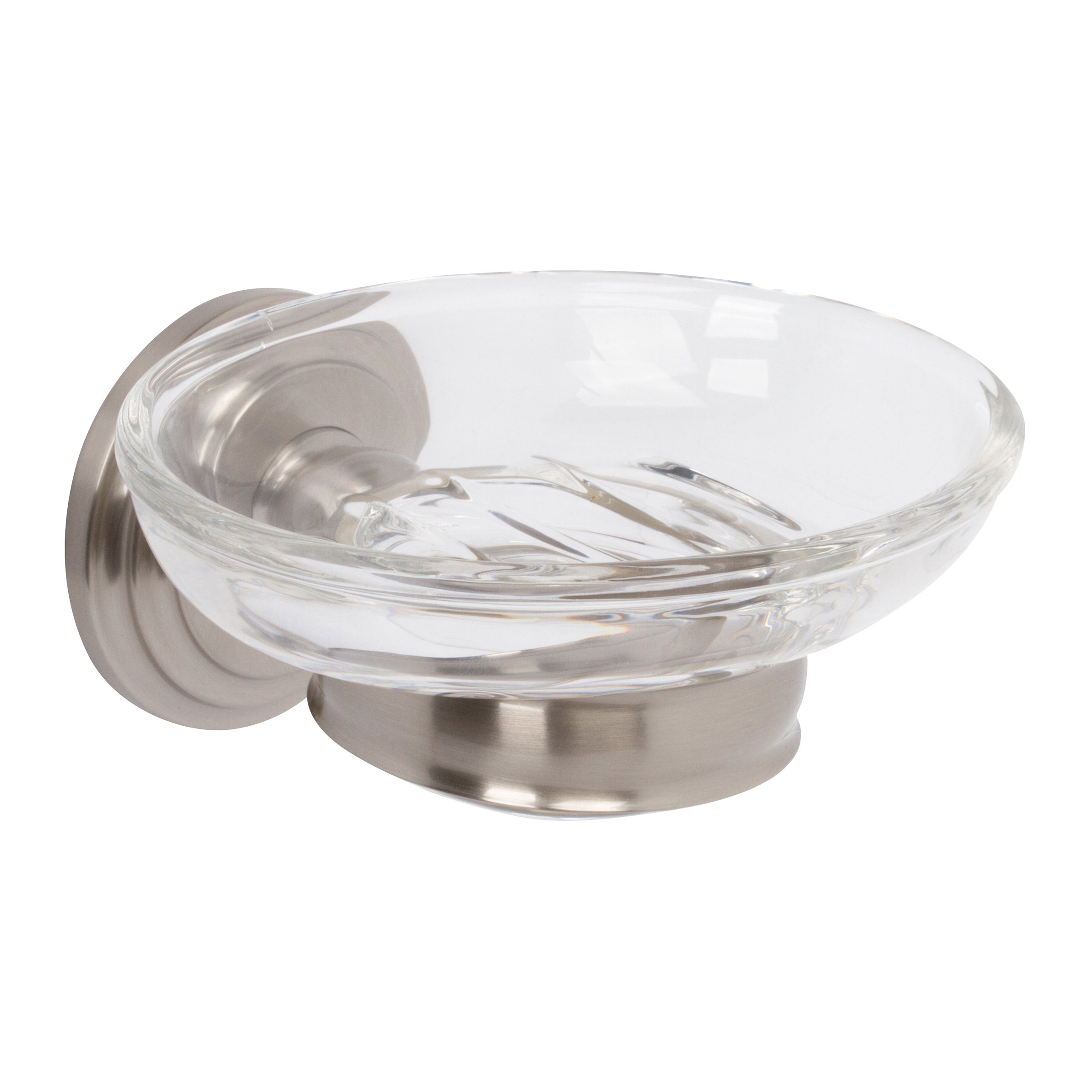 Ginger 1115/SN Chelsea Soap Dish in Satin Nickel Finish - Modern Bathroom Soap Holder for Sink Countertop or Shower Organizer