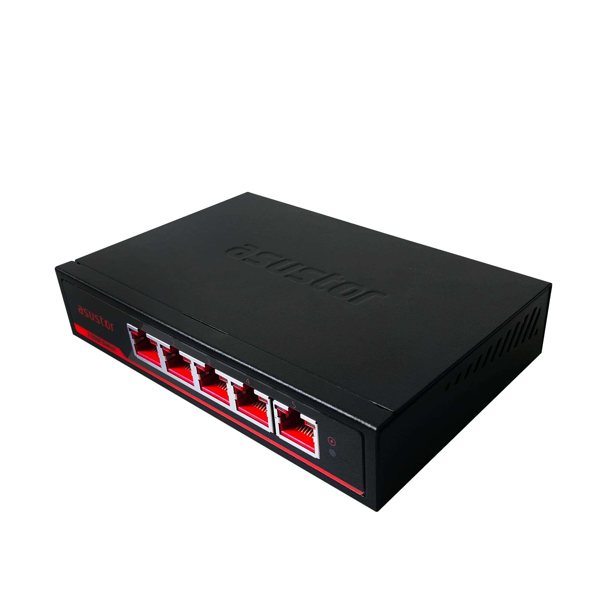 ASUSTOR Switch'nstor (ASW205T) 2.5Gbps 5-Port Network Switch for Home & Office - High-Speed Ethernet Hub for Gaming, Streaming & Smart Home Devices
