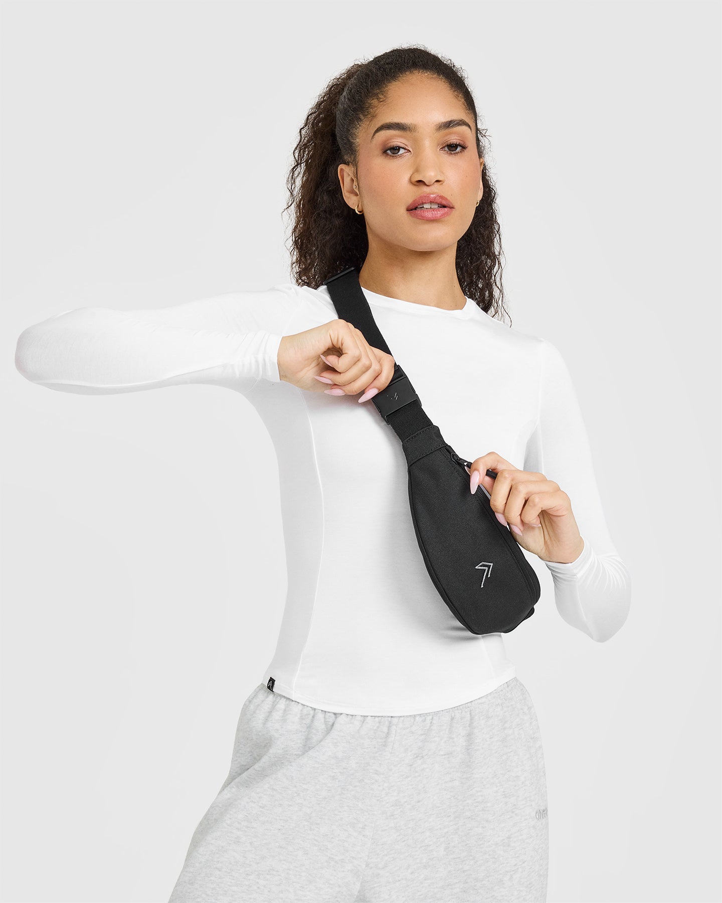 Mellow™ Soft Long Sleeve Top for Women - Comfortable Stretch Cotton Blouse in White | Perfect for Work, Casual Outfits & Layering