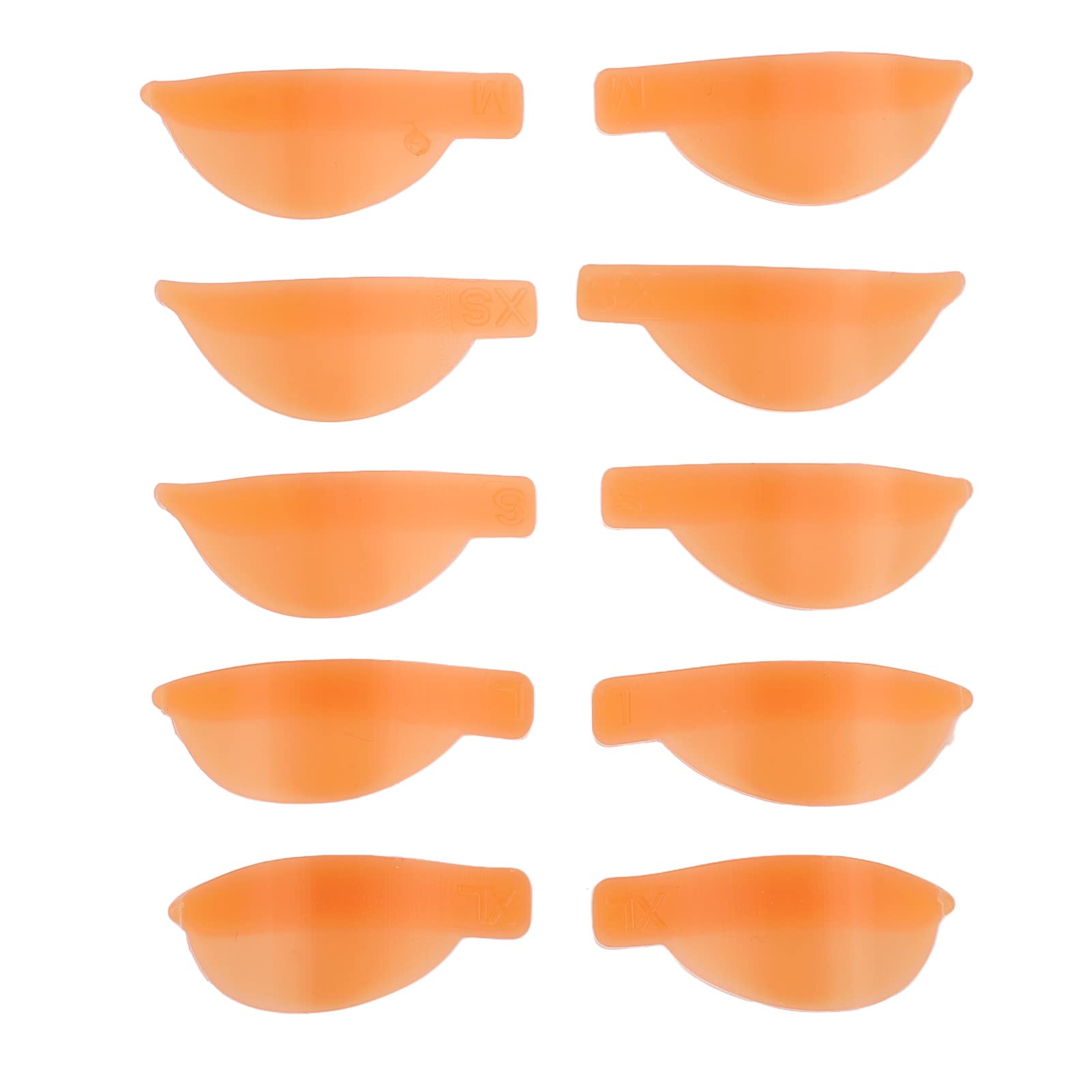 5 Pairs Lash Lift Rods - Silicone Eyelash Perm Curler with 5 Sizes for Perfect Lifting, Portable Styling Tools (Orange) - Ideal for Salon, Home Use & Professional Eyelash Extensions
