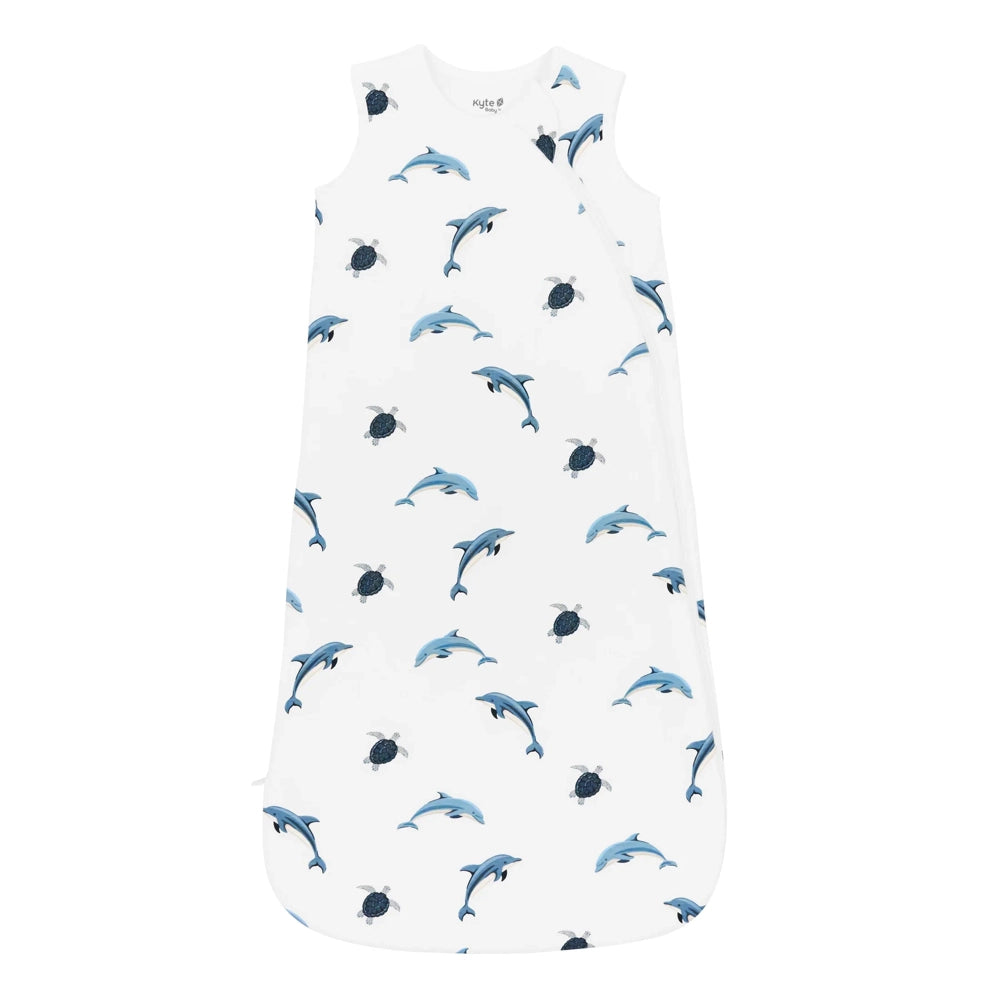 Kyte Baby 1.0 Tog Sleep Sack - Lightweight Baby Sleeping Bag for Newborns & Infants - Soft & Breathable Wearable Blanket - Perfect for Nursery, Daycare & Travel (Dolphin Print)