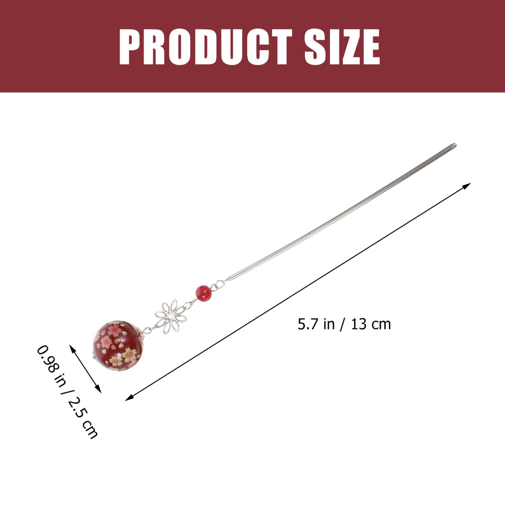 Cherry Blossom Hair Stick - Japanese Hair Chopsticks for Women, Hair Fork & Accessories - Perfect for Updos, Buns & Special Occasions