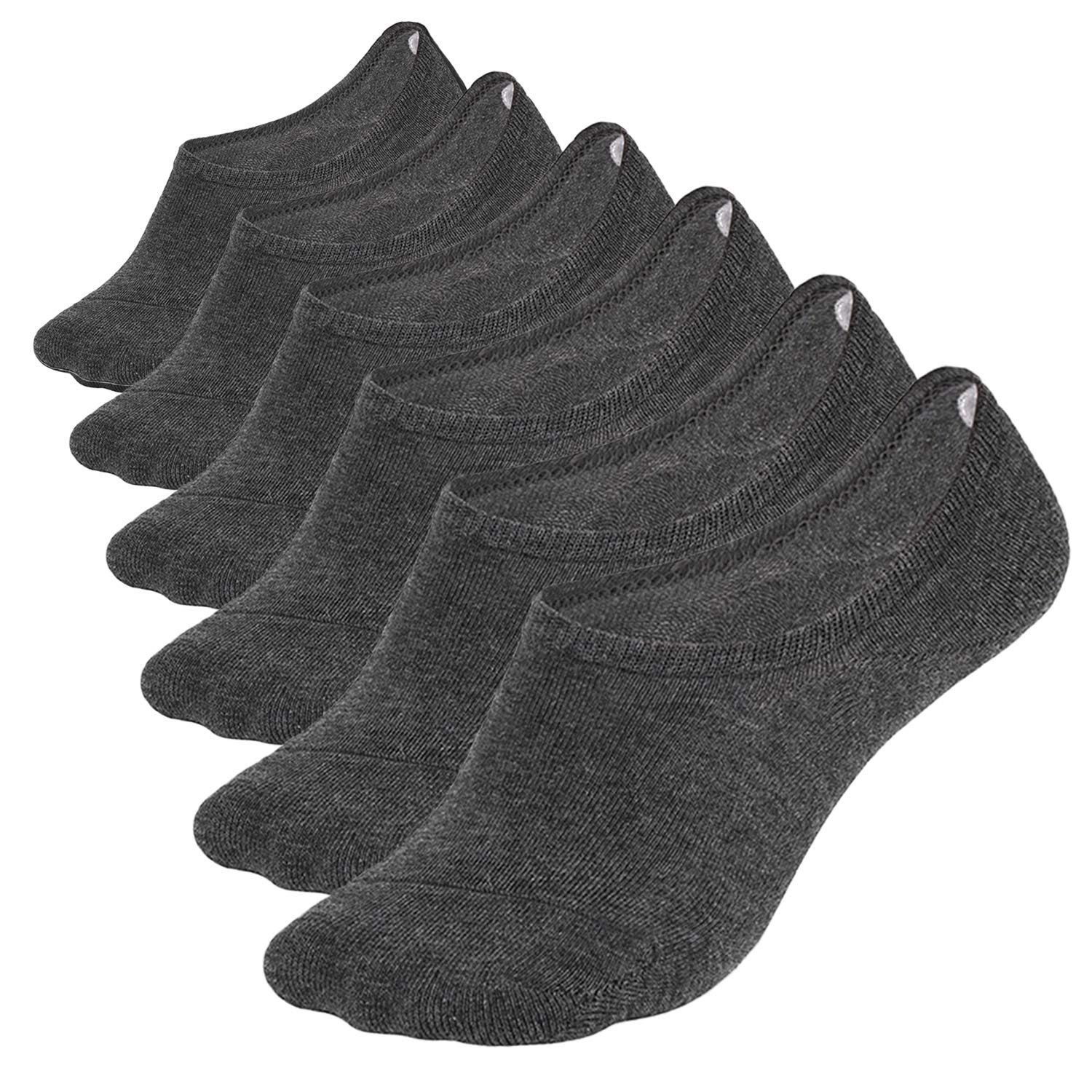 WHISPER DEER No Show Socks for Men - Invisible Low Cut Loafer & Sneaker Socks with Non-Slip Grip - Perfect for Dress Shoes, Casual Wear and Athletic Activities