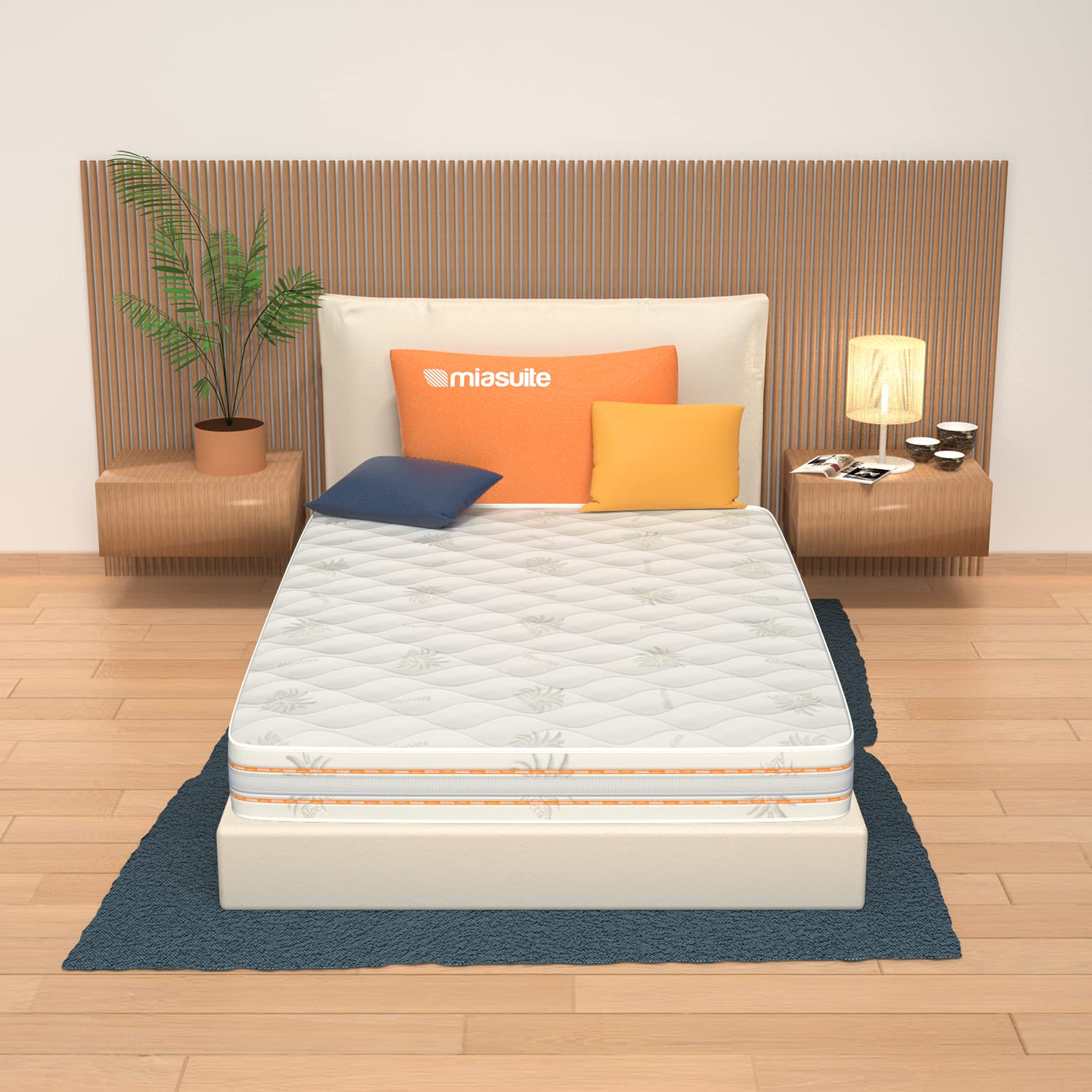 Miasuite I Sogni Italiani Memory Foam Mattress with Aloe Vera Infusion, White, 120x190cm - Premium Comfort for Bedroom, Guest Room & Dormitory Use