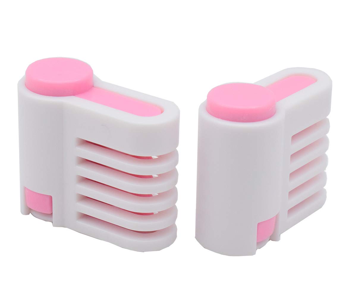 2PCS Pink Cake Leveler Slicer Tool - 5 Layer Cake Divider, Bread & Toast Cutter for Perfect Even Slices - Essential Baking Supplies for Home Bakers & Cake Decorating (Kitchen Baking Accessories)
