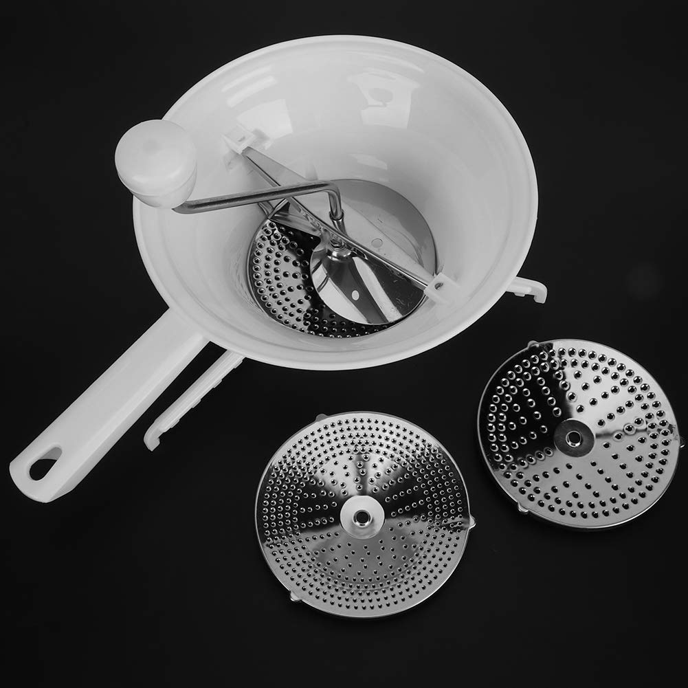 Stainless Steel Food Mill with 3 Interchangeable Discs - Manual Tomato Sauce Maker, Vegetable Puree Grinder for Soups, Baby Food & Canning - Perfect for Home Cooking, Kitchen Prep & Preserving