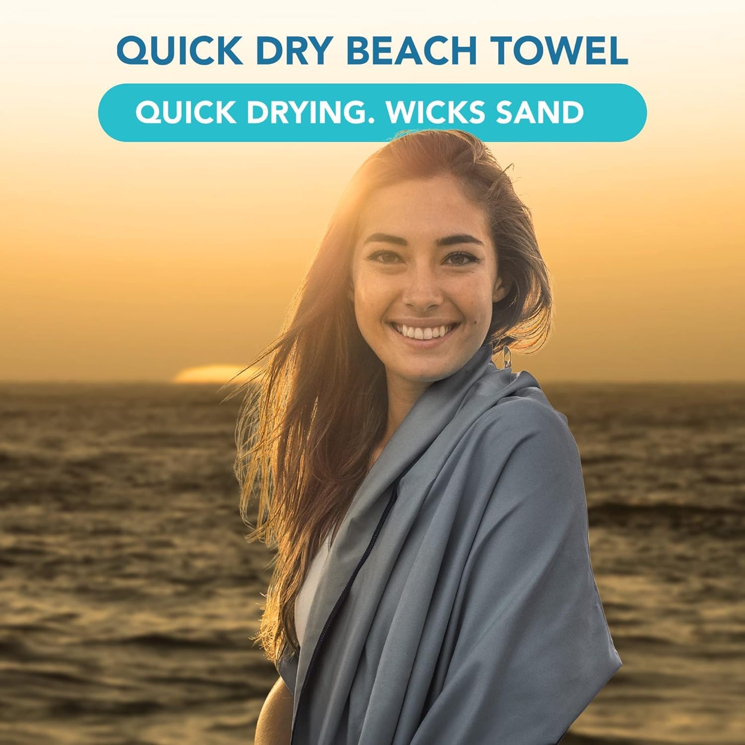 Youphoria Microfiber Travel Towel - Ultra Fast Drying & Lightweight Compact Towel for Camping, Beach, Backpacking, Hiking, Gym & Swimming | Perfect for Travel, Sports & Outdoor Adventures