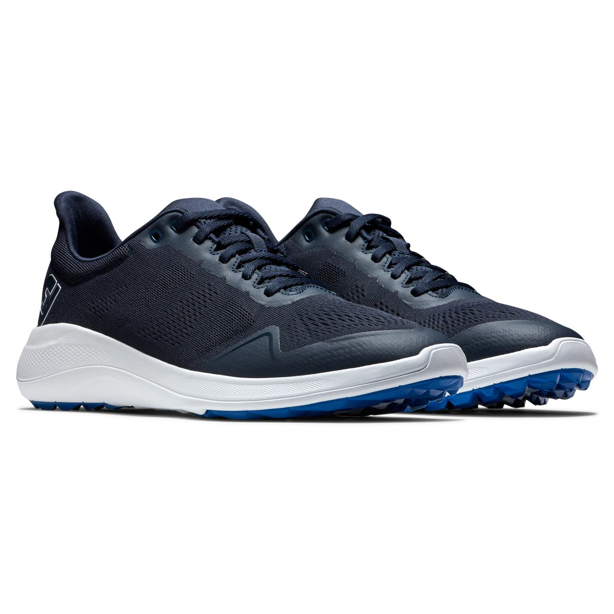 FootJoy Flex Golf Shoes for Men - Navy/White/Blue (56140) | Comfortable Spiked Golf Shoes for Walking Courses | Perfect for Golf Tournaments & Weekend Play