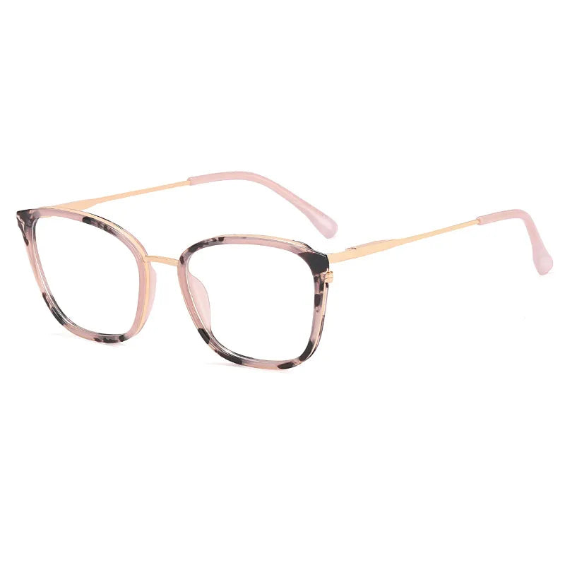 CCspace Women's Full Rim Square TR90 Titanium Eyeglasses 56863 - Lightweight & Durable Glasses for Work, Reading & Fashion