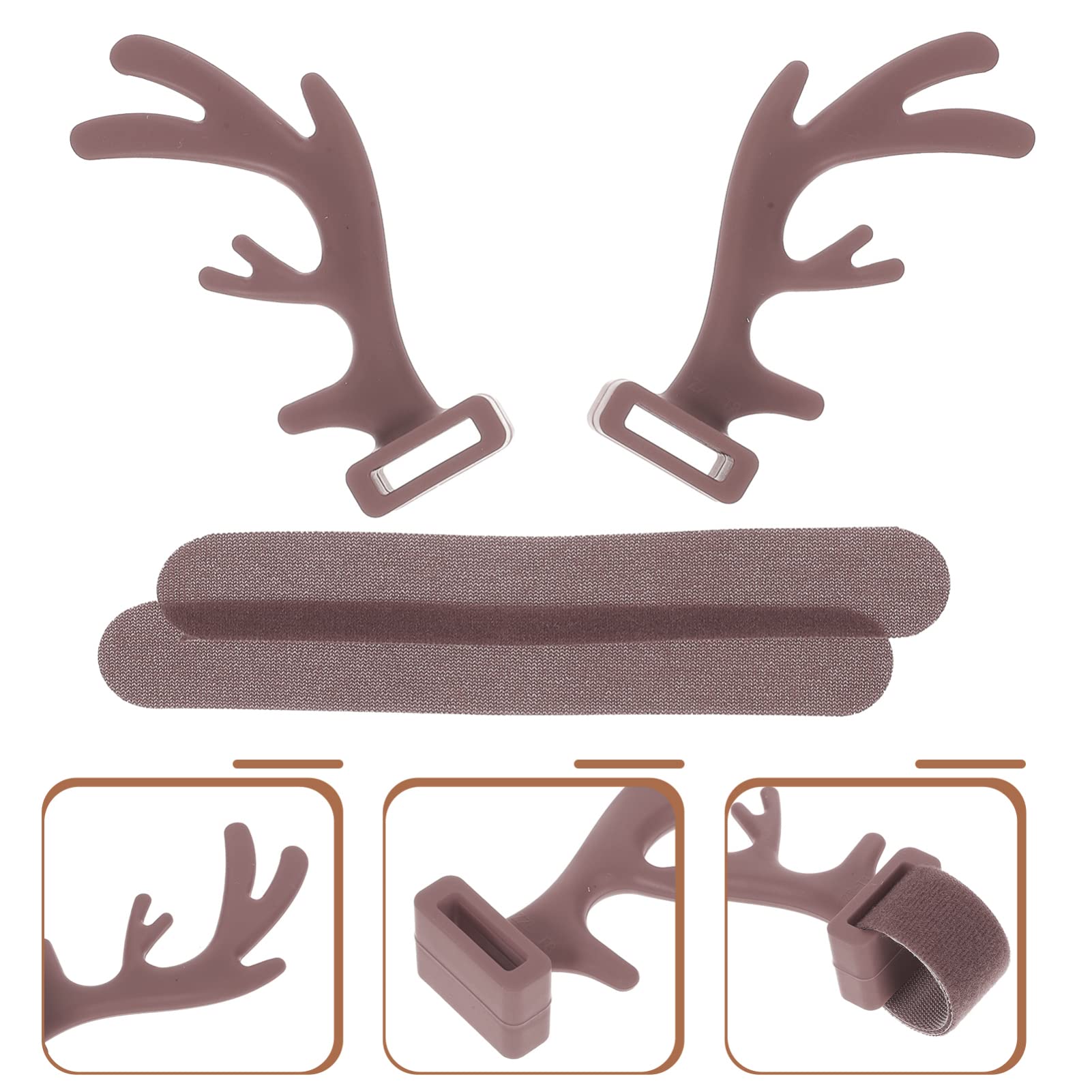 Gatuida 5 Pairs Soft Silicone Christmas Headband Antlers - Cute Reindeer Ear Headphones Accessories for Cosplay, Holiday Decor & Festive Parties - Perfect for Christmas Costumes, Office Celebrations & Family Gatherings