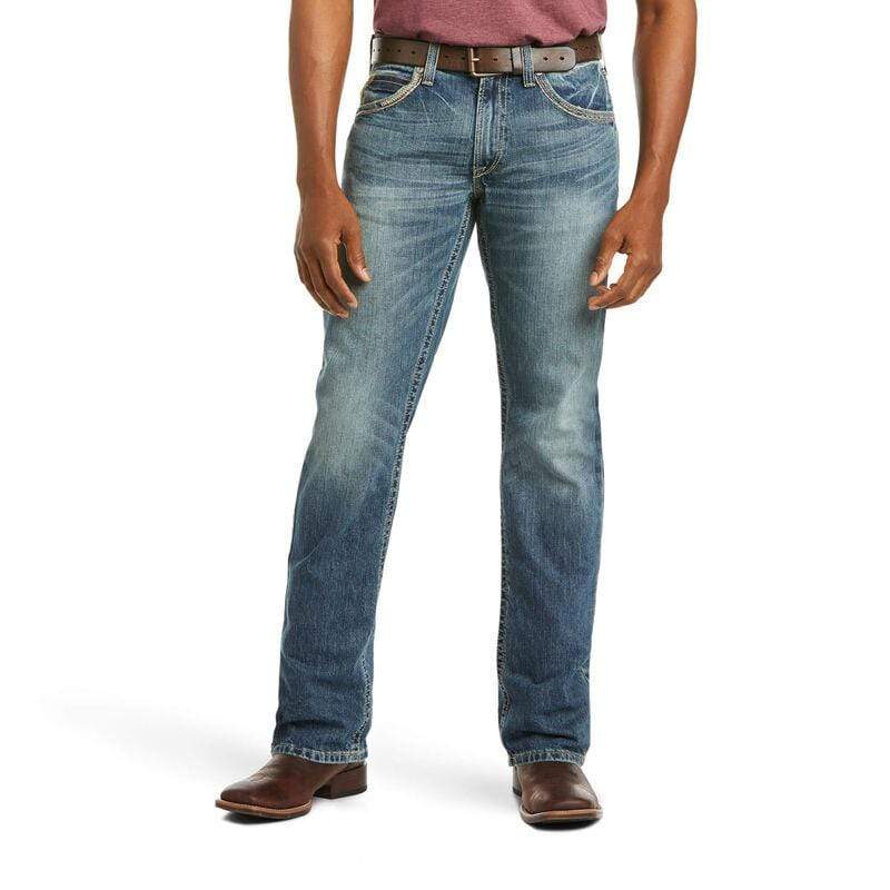 Ariat Men's M5 Slim Gambler Jean - Durable Western Denim Pants for Cowboy, Ranch Work & Casual Wear
