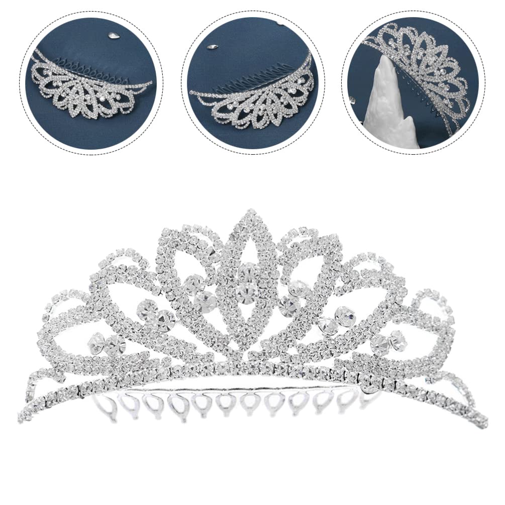 FOMIYES Princess Tiara for Girls - Kids Wedding Bridal Hair Jewelry Headpiece with Pearls & Rhinestones | Perfect for Birthday Parties, Pageants, Dress-Up & Special Occasions