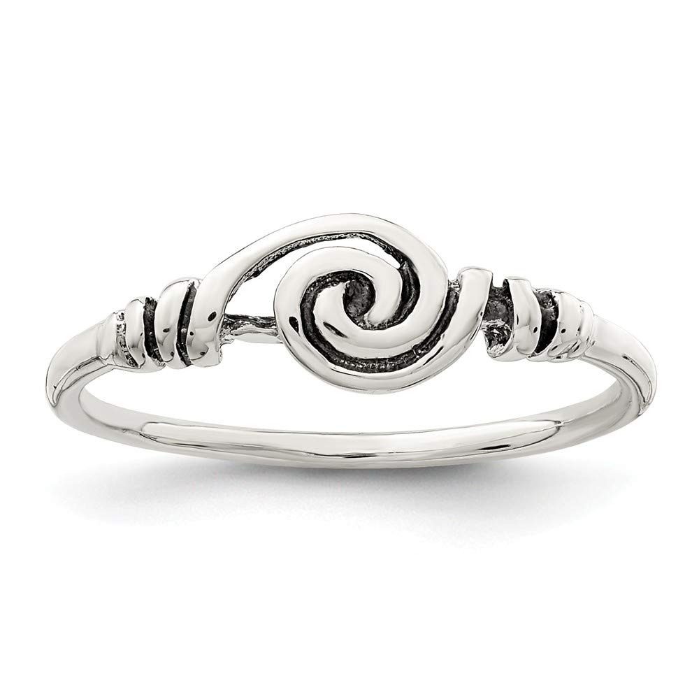 Jewels By Lux Sterling Silver Antiqued Swirl Ring - Vintage Inspired Jewelry for Women | Perfect for Weddings, Parties & Everyday Elegance