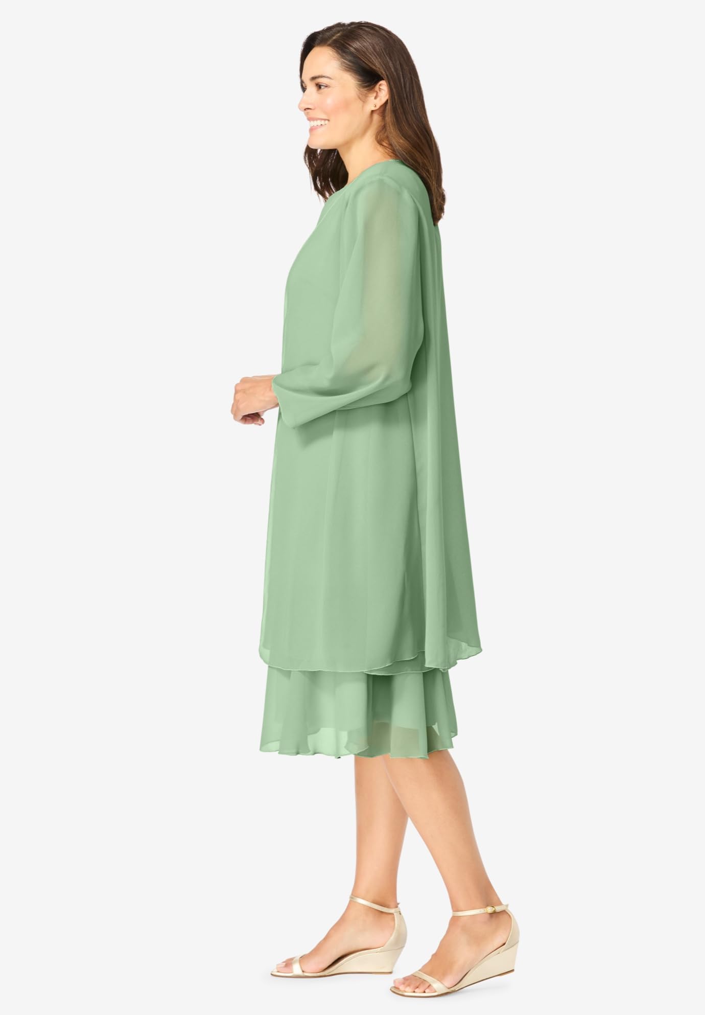 Woman Within Plus Size 2-Piece Jacket Dress for Women | Flattering Office Outfit & Special Occasion Wear