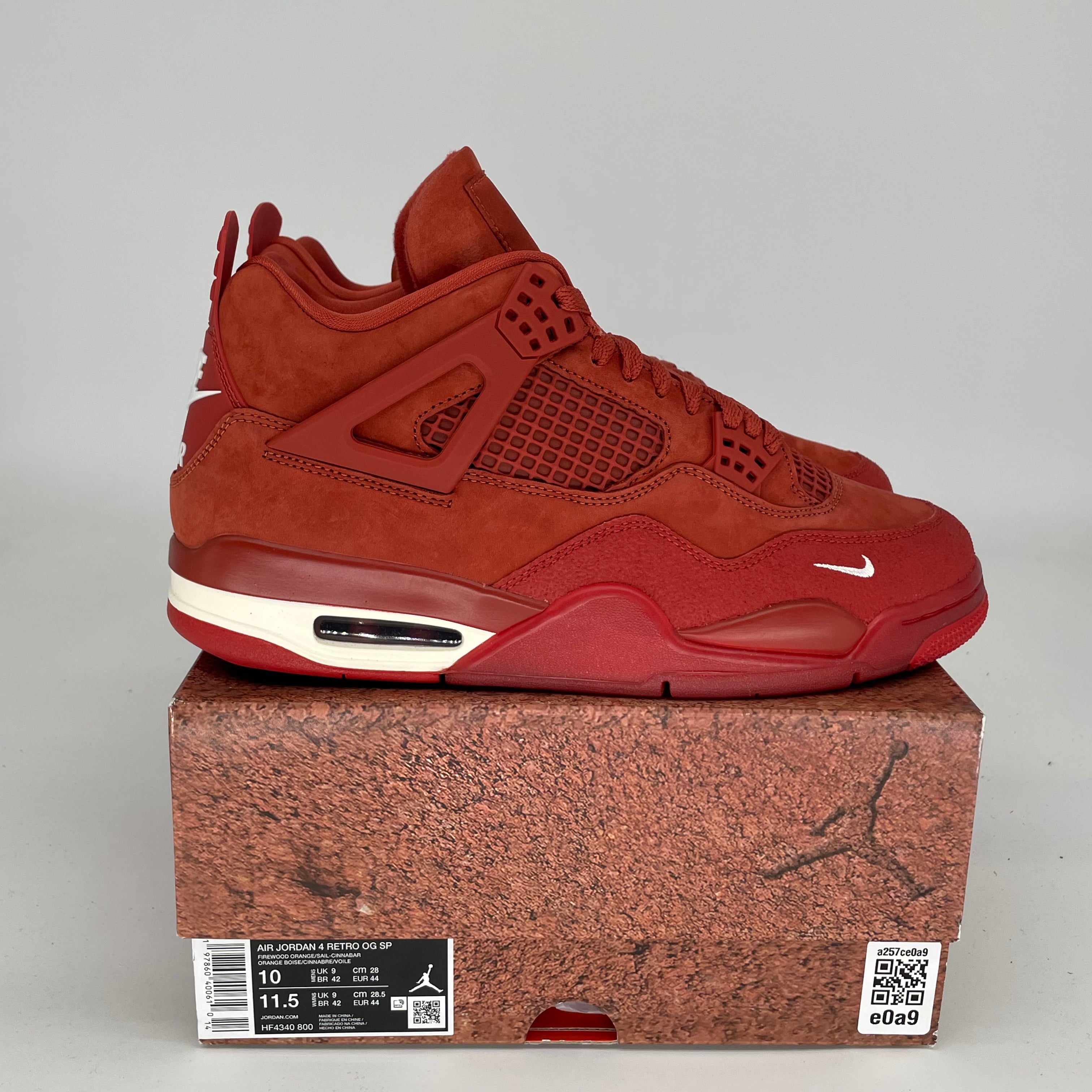 AIR JORDAN 4 Nigel Sylvester Brick by Brick Men's Basketball Shoes Size 10 - HF4340-800 Retro Sneakers for Streetwear & Casual Outfits