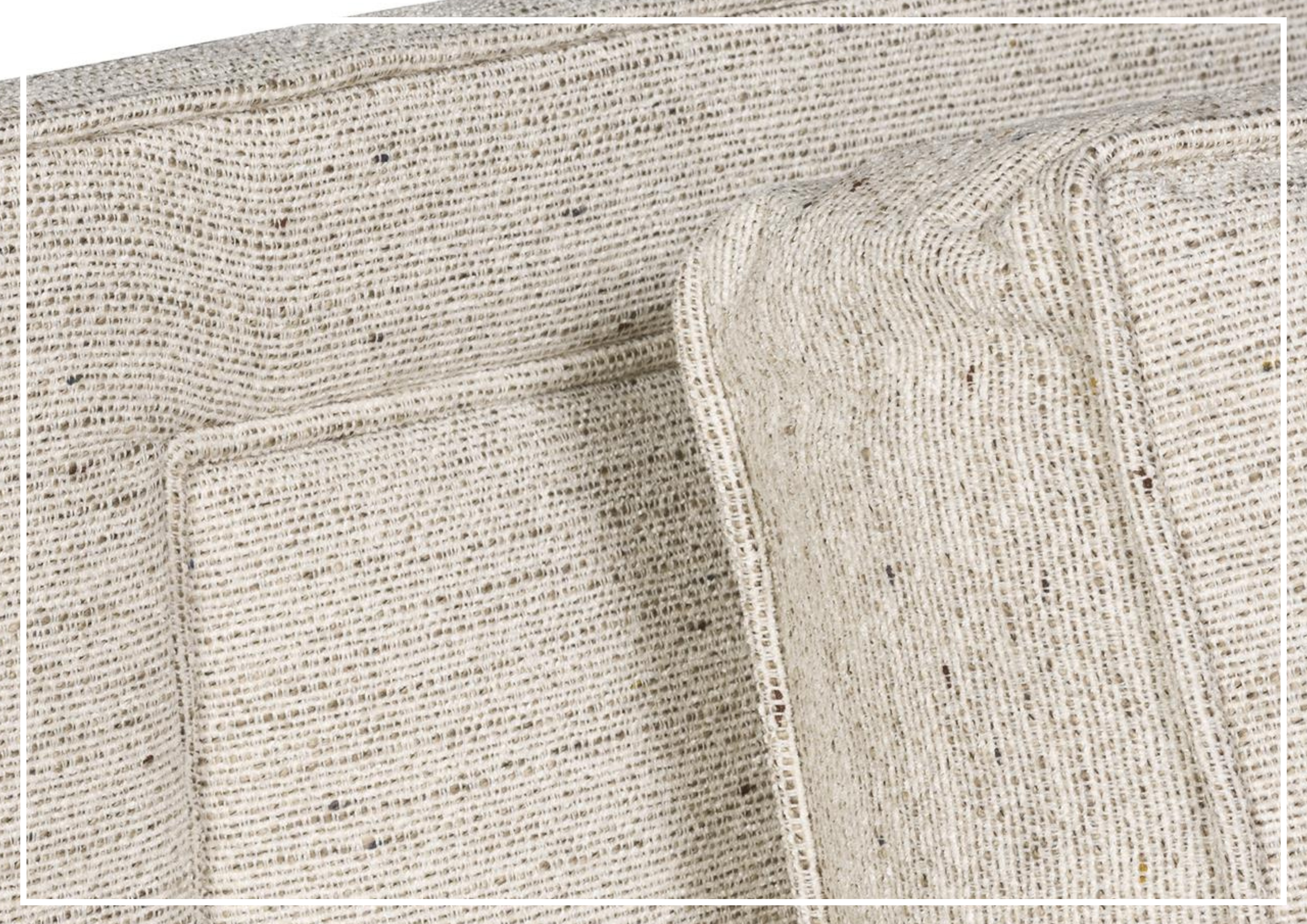 Bernhardt Addison Fabric 3-Seater Sofa in Cream Color - Modern Living Room Furniture for Comfortable Home & Office Use