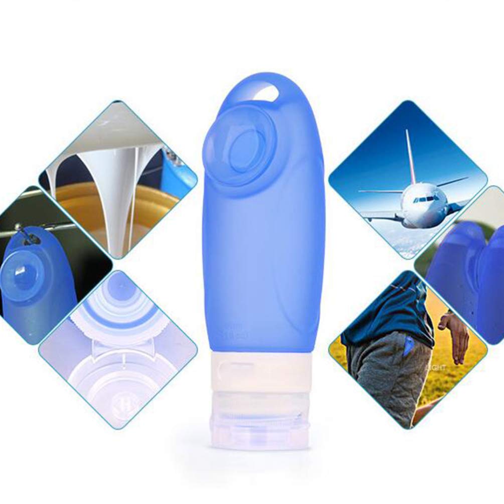 4-Pack Travel Size Empty Bottles for Shampoo, Lotion & Cosmetics - Leak-Proof Refillable Containers for Toiletries, Perfect for Air Travel, Gym & Home Organization