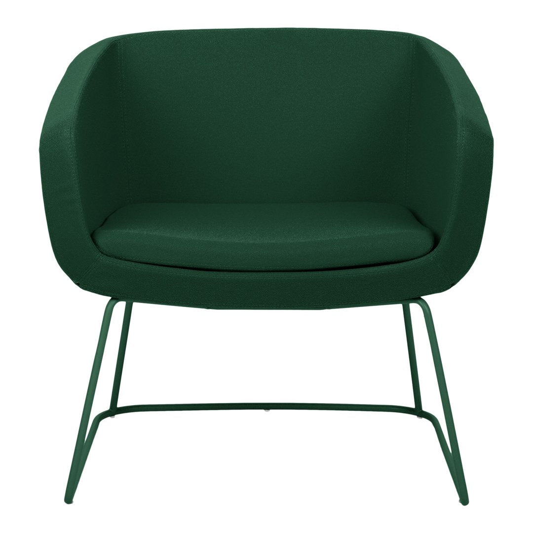 Arca Lounge Armchair with Sled Base - Modern Accent Chair for Living Room, Bedroom & Office - Comfortable Mid-Century Style Seating for Home Decor