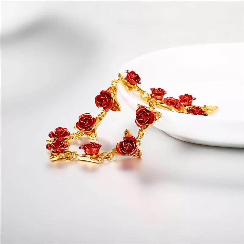 12 Rose Gold Bracelet for Women - Elegant Floral Jewelry Gift for Her | Perfect for Valentine's Day, Anniversary & Special Occasions