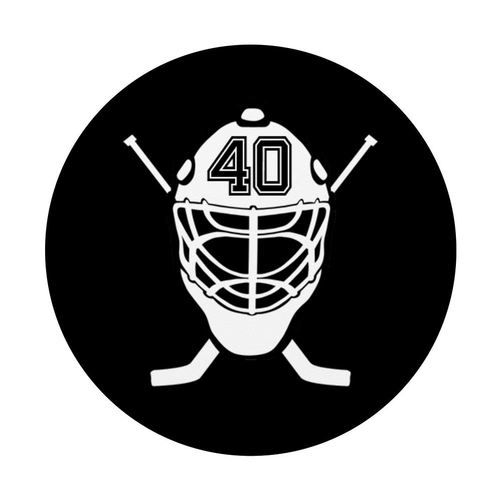 Hockey Player #40 Jersey No. 40 Helmet Ice Gadget Gift - Swappable PopGrip for Phones & Tablets - Perfect for Fans, Players & Ice Hockey Enthusiasts
