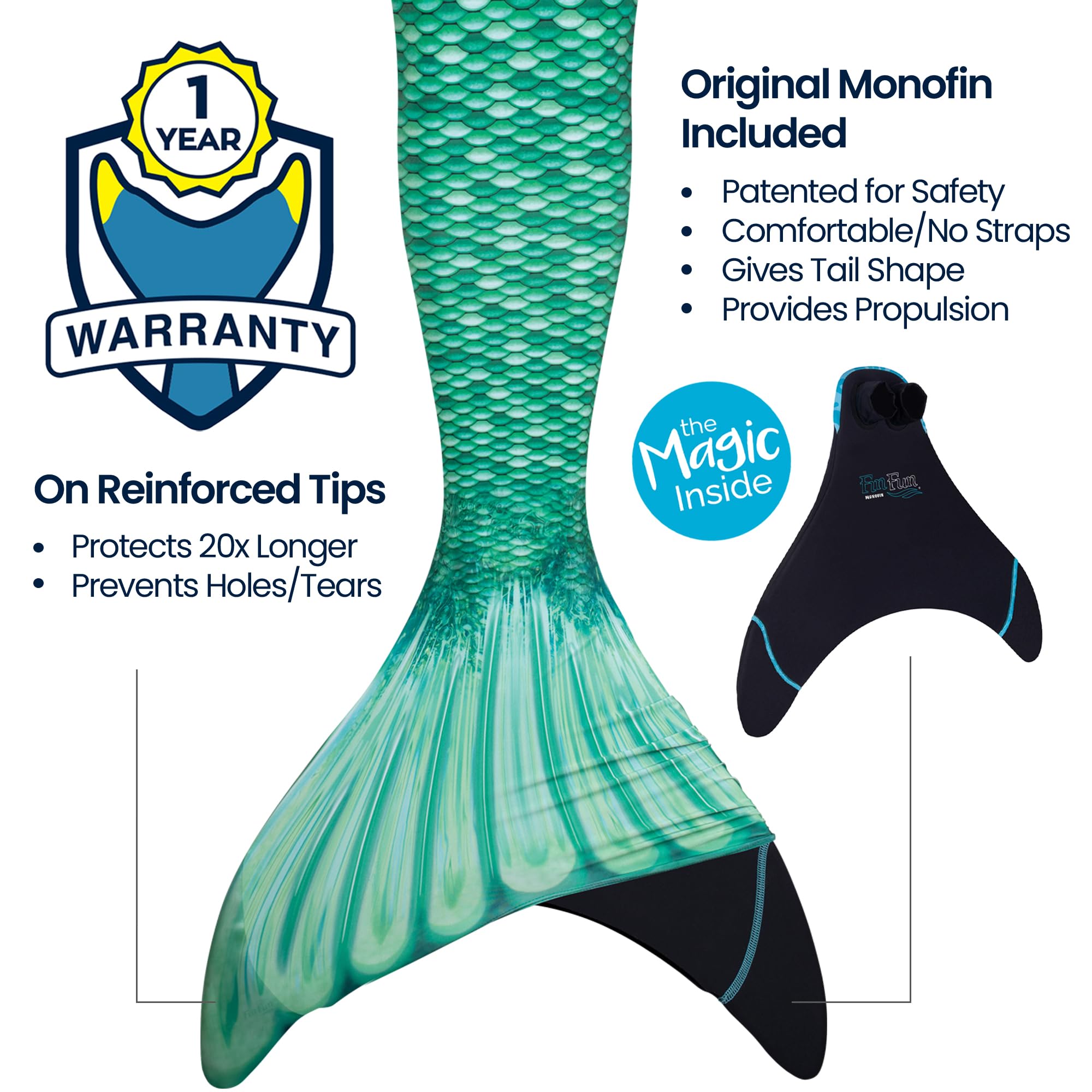 Fin Fun Mermaidens - Premium Mermaid Tails for Swimming | Women, Teens & Adults | Includes Monofin | Perfect for Pool Parties, Underwater Photography & Mermaid Performances