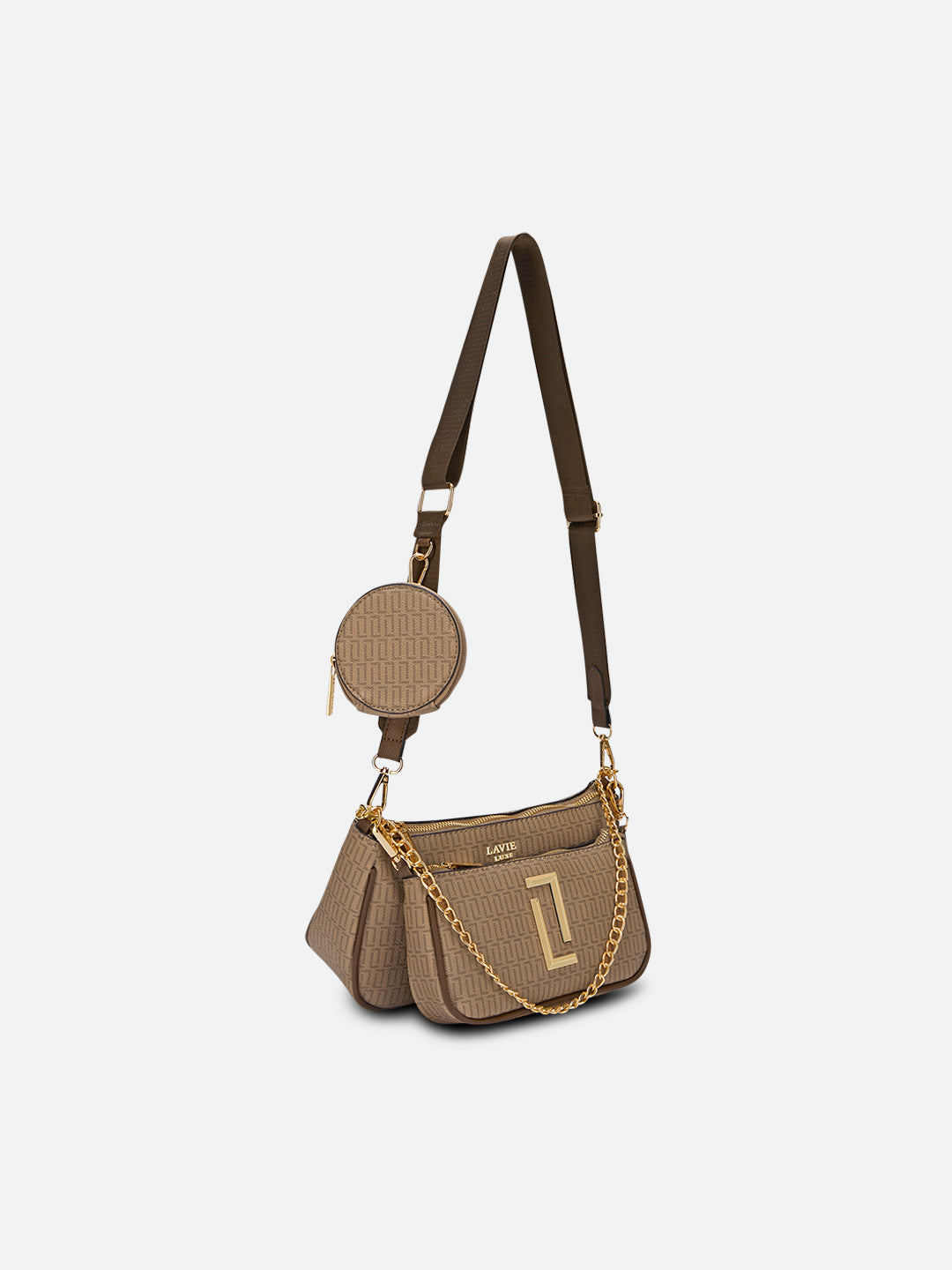 Monogram Chunk25 Small Sling Bag - Stylish Crossbody Bag for Women & Men - Perfect for Travel, Shopping & Everyday Use