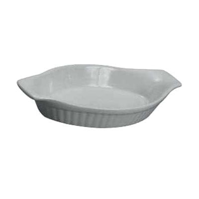 Browne 8 Oz White Oval Lasagna Baking Dish - Perfect for Homemade Pasta, Casseroles & Oven-to-Table Serving