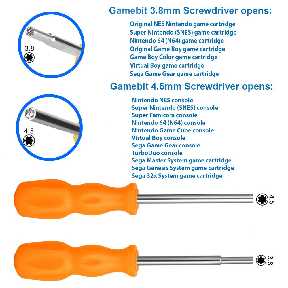 MMOBIEL Professional Repair Screwdriver Toolkit - Compatible with Nintendo Switch, 3DS, Wii, NES, SNES, DS Lite, GBA & GameCube | Perfect for Console Repairs & DIY Fixes