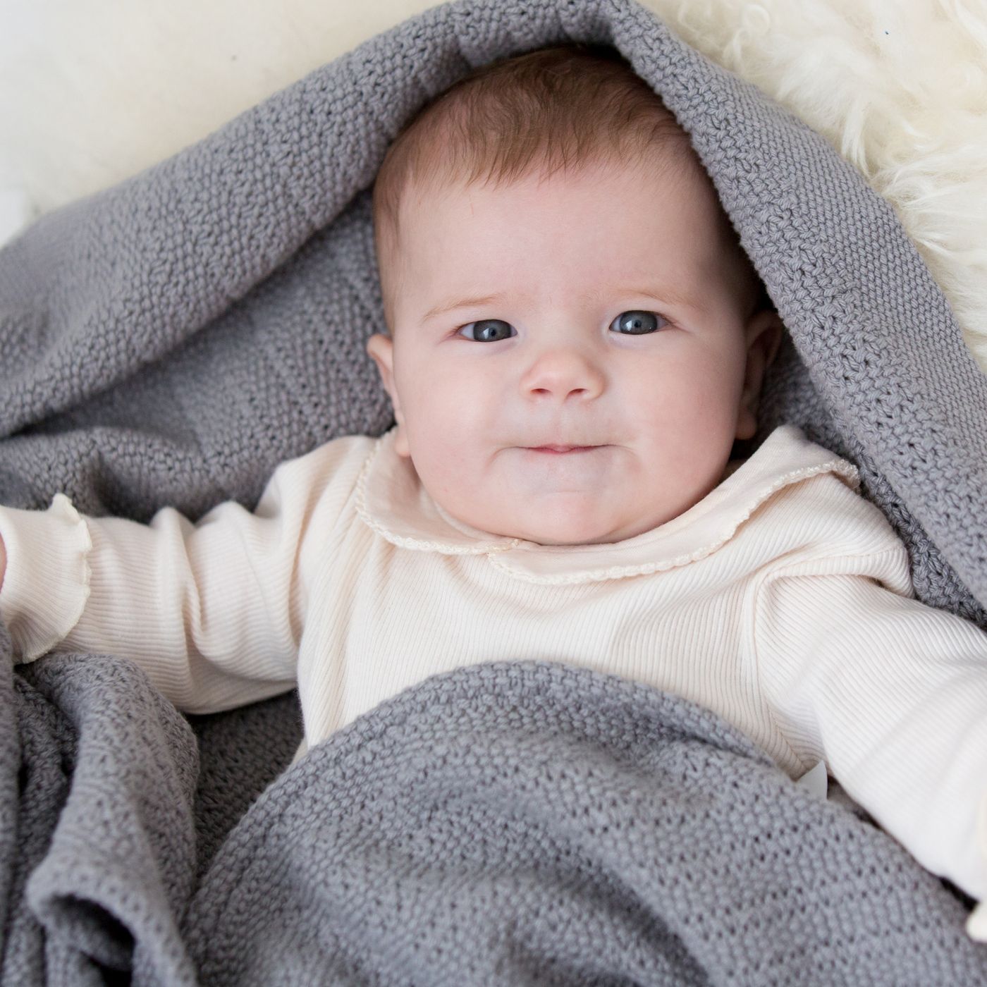Soft Cellular Cotton Baby Blanket - Breathable Grey Swaddle Blanket for Newborns & Infants | Perfect for Nursery, Stroller & Travel
