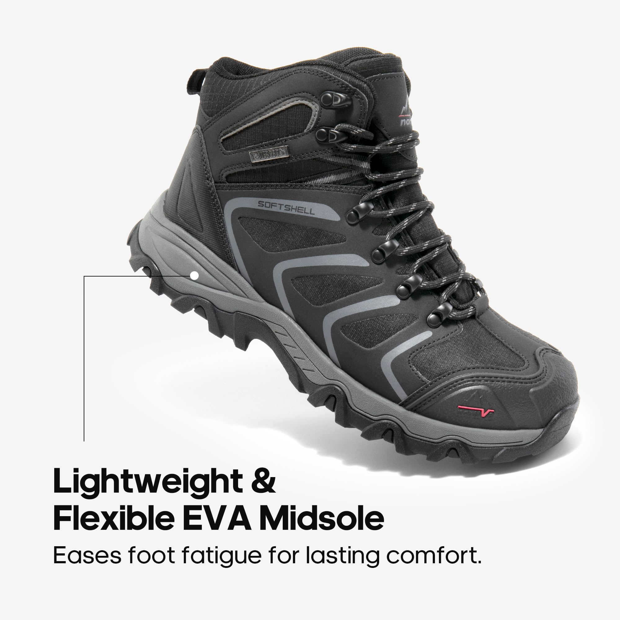 NORTIV 8 Men's Steel Toe Waterproof Work Boots - Heavy Duty Construction Safety Shoes for Outdoor, Hiking & Industrial Work