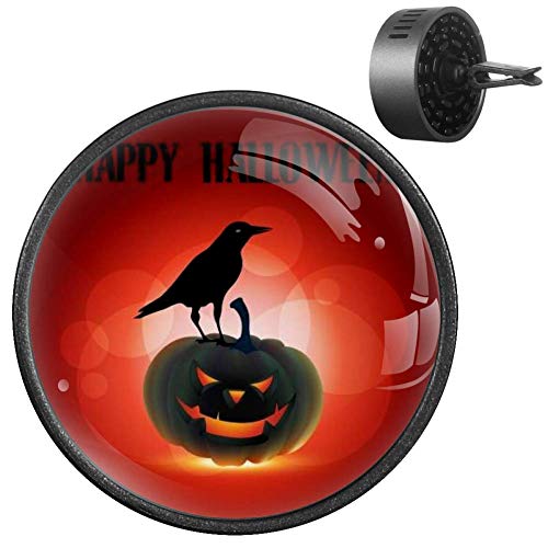 2Pcs Halloween Car Diffuser Decor - Scary Ghost & Pumpkin Aromatherapy Ornament for Car, Home, Office - Essential Oil Diffuser for Spooky Mood & Relaxation