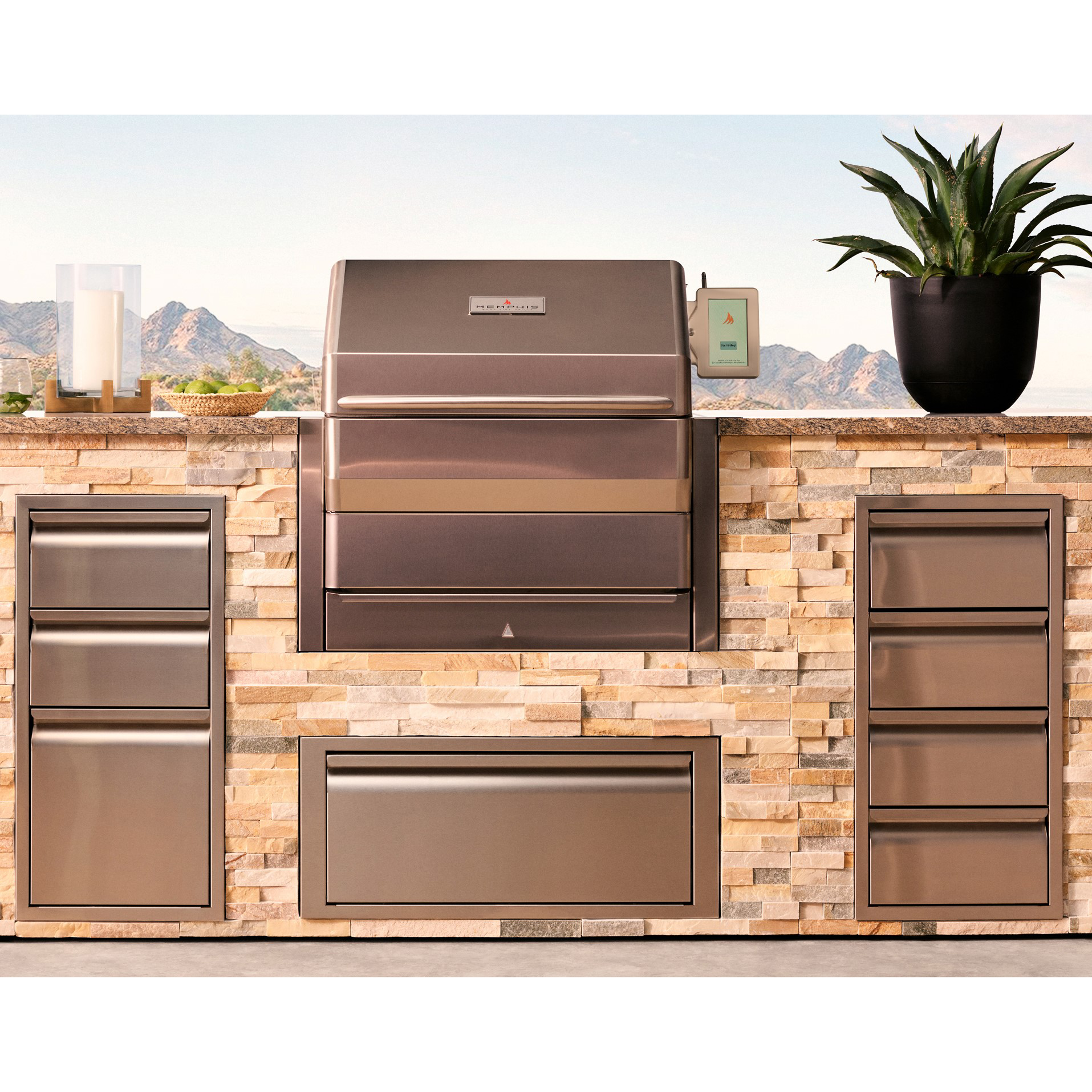 Memphis Pro 28 Built-In ITC3 Pellet Grill - Smart BBQ Smoker with WiFi Control | Perfect for Backyard Grilling, Tailgating & Outdoor Cooking (Model VGB0001S)