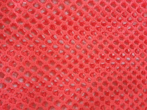 Neon Orange Fishnet Mesh Stretch Fabric - Breathable & Flexible for Dancewear, Costumes, and Fashion Accessories