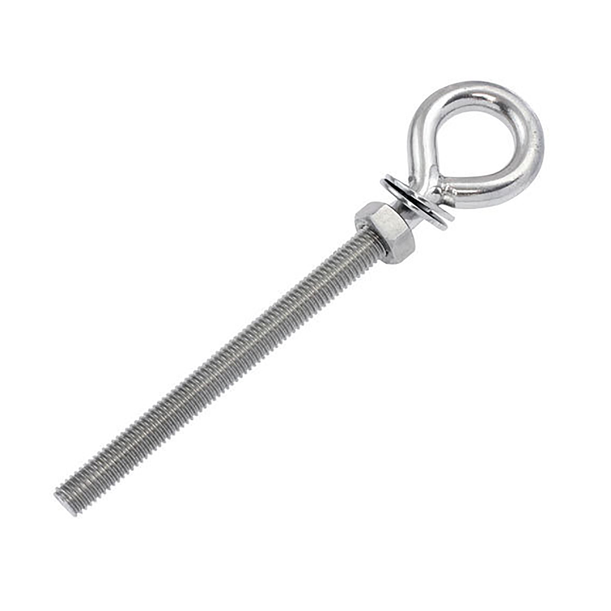 Stainless Steel Al Fresco Eye Bolt 130mm M8 - Heavy Duty Outdoor Hanging Hardware for Garden, Marine, and Construction Use