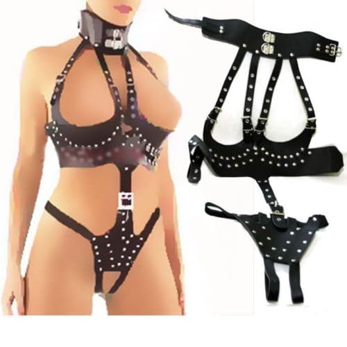 Sexy Women's Body Harness Punk Strap Hollow Out Lingerie Bondage Belt - Gothic BDSM Clubwear for Halloween Parties & Boudoir Photography - Perfect for Cosplay, Nightclubs, and Fetish Fashion