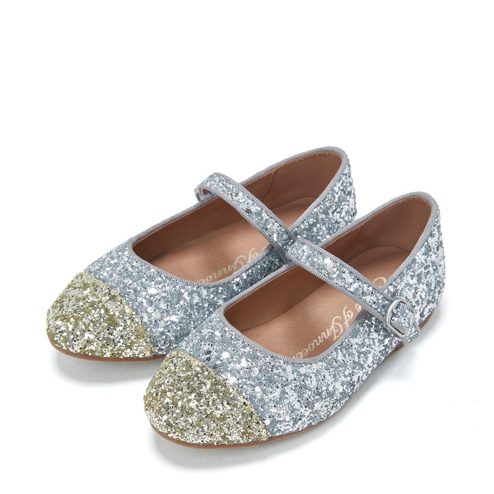 Bebe Glitter 2.0 Silver & Gold Baby Shoes - Sparkly Fashion Sneakers for Toddler Girls (1-3 Years) | Perfect for Parties, Holidays & Special Occasions