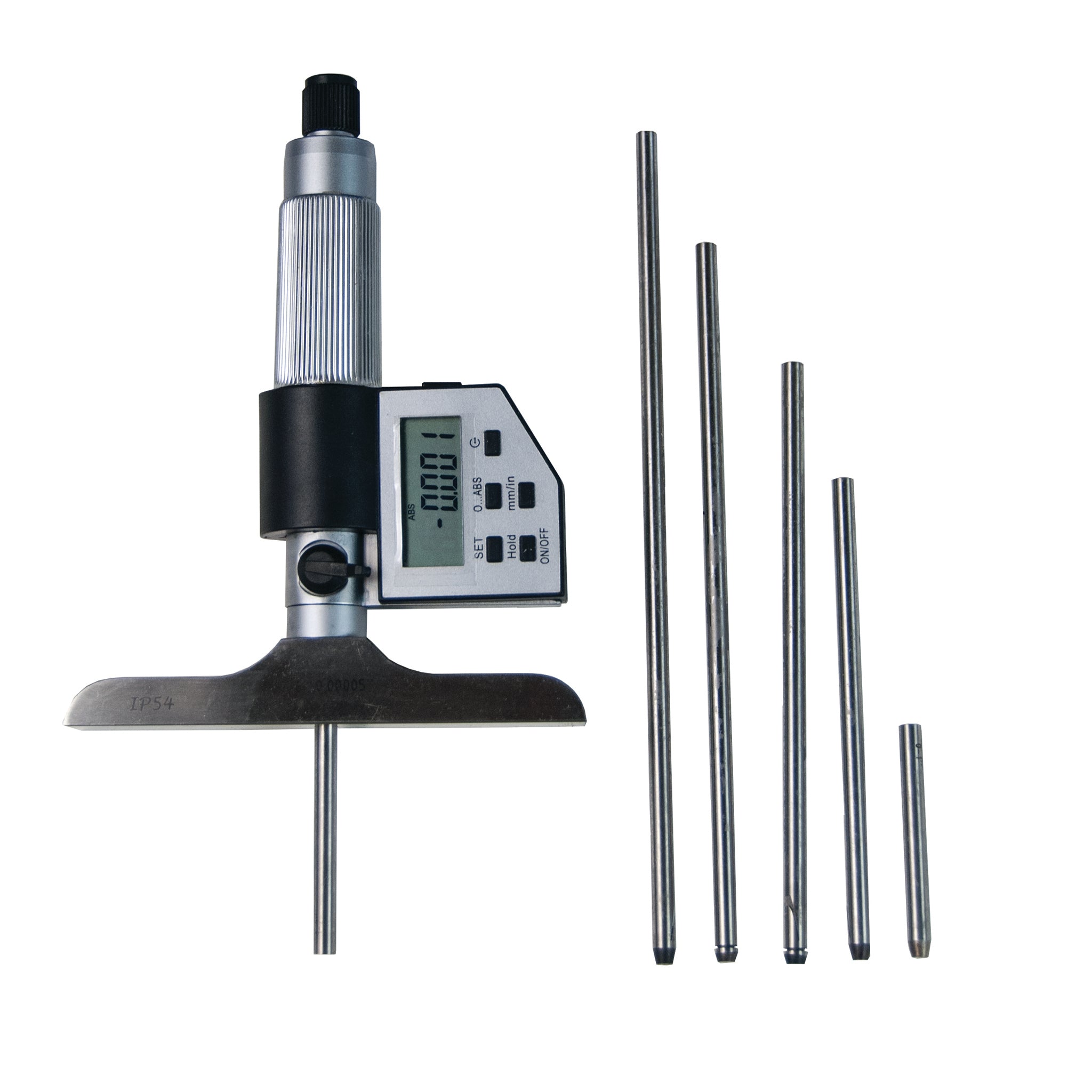 IP54 Waterproof Digital Depth Micrometer Set - 0-6