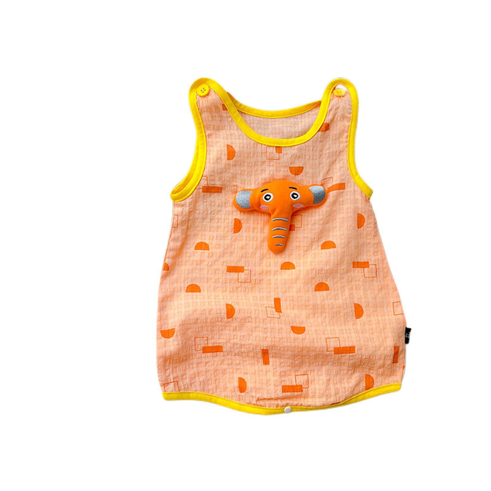 Xbgqasu Newborn Infant Baby Romper - Sleeveless Cotton Summer Print Bodysuit for Girls & Boys | Perfect for Playtime, Outings & Photo Shoots