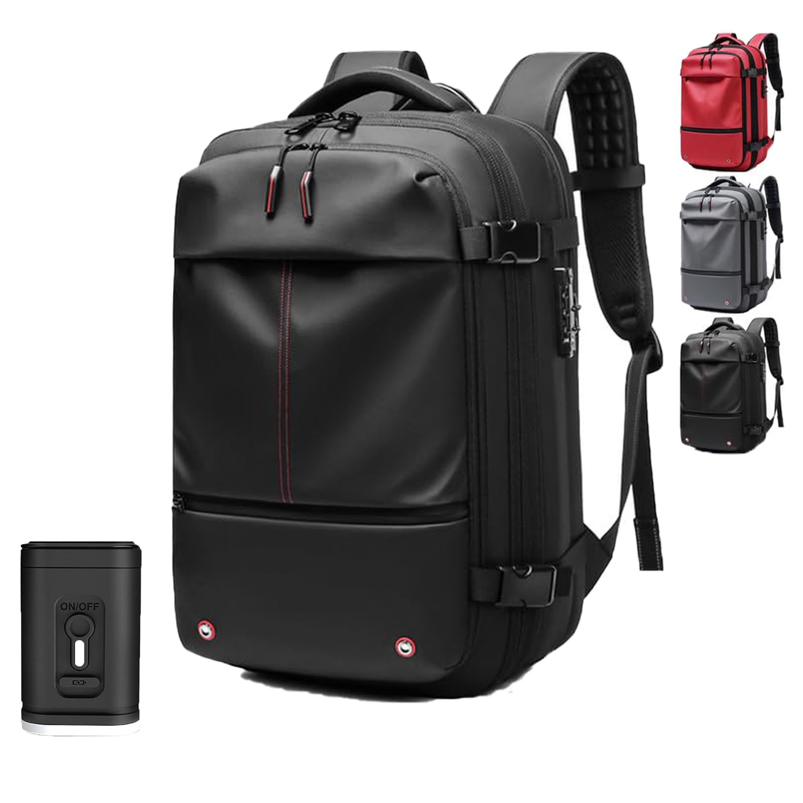 Alepeak 60L Expandable Vacuum Backpack with Air Pump - Water Resistant VacPack for Travel, Camping & Storage | Portable Compression System for Space Saving Packing