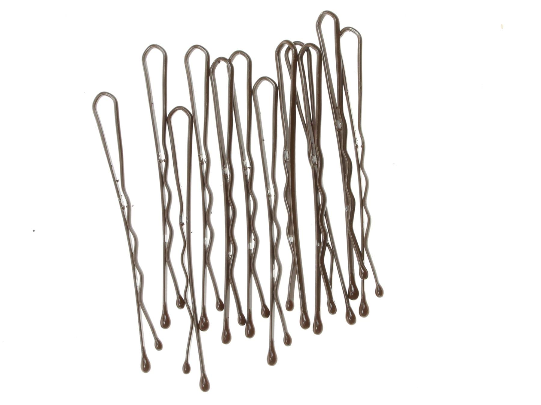 12 Pack Brown Hair Grips - Kirby Grips Hair Slides Clips Bobby Pins 4.5cm for Women & Girls | Secure Hairstyles for Work, School & Special Occasions | Glitz4Girlz