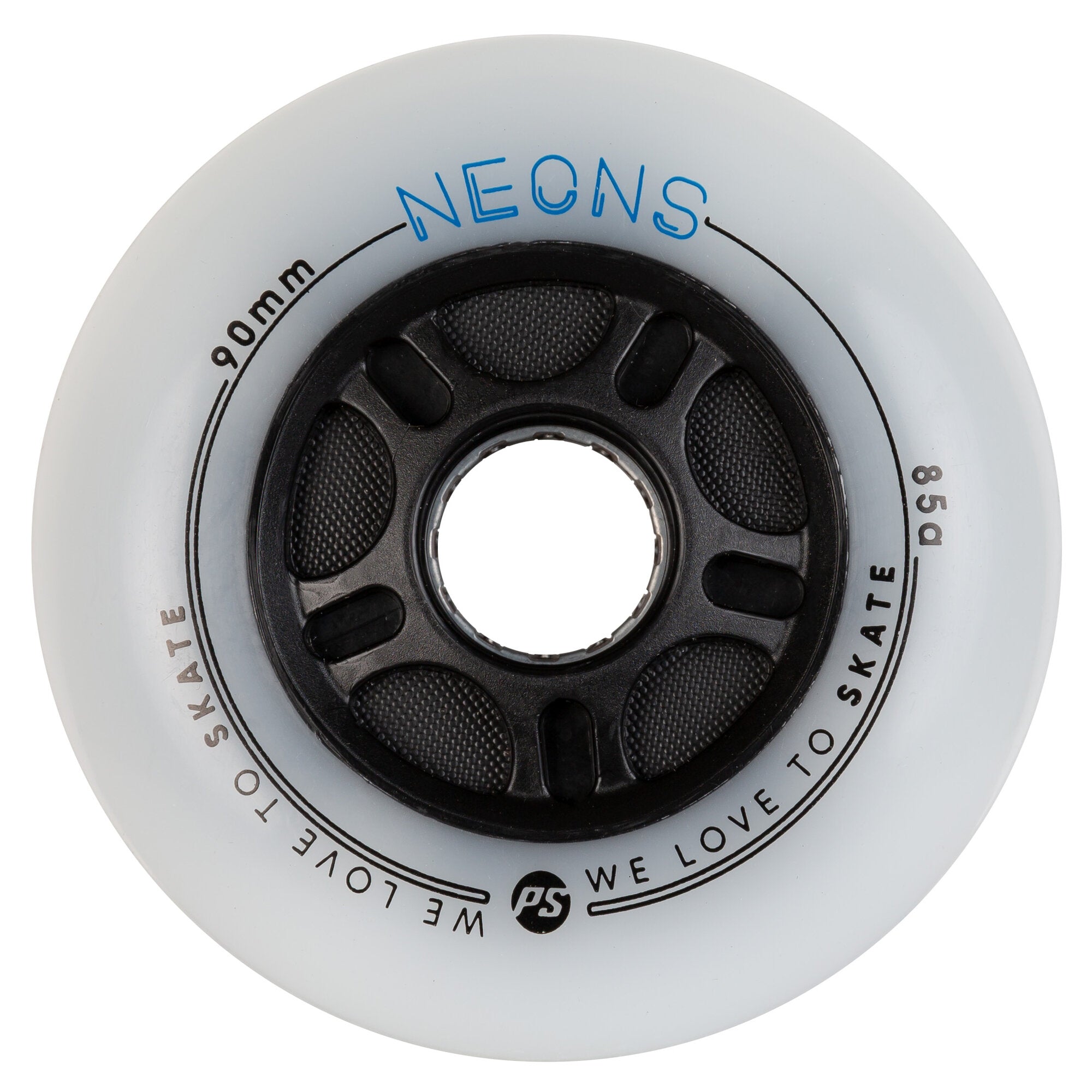 Neon Blue 90/85A Skateboard Wheels - 4 Pack for Smooth Cruising & Street Skating - Perfect for Beginners & Pros