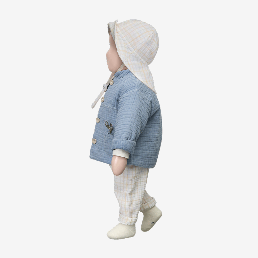 1+ in the Family Chambray Padded Adriano Jacket - Stylish Quilted Denim Coat for Women | Perfect for Fall Layering & Casual Outings