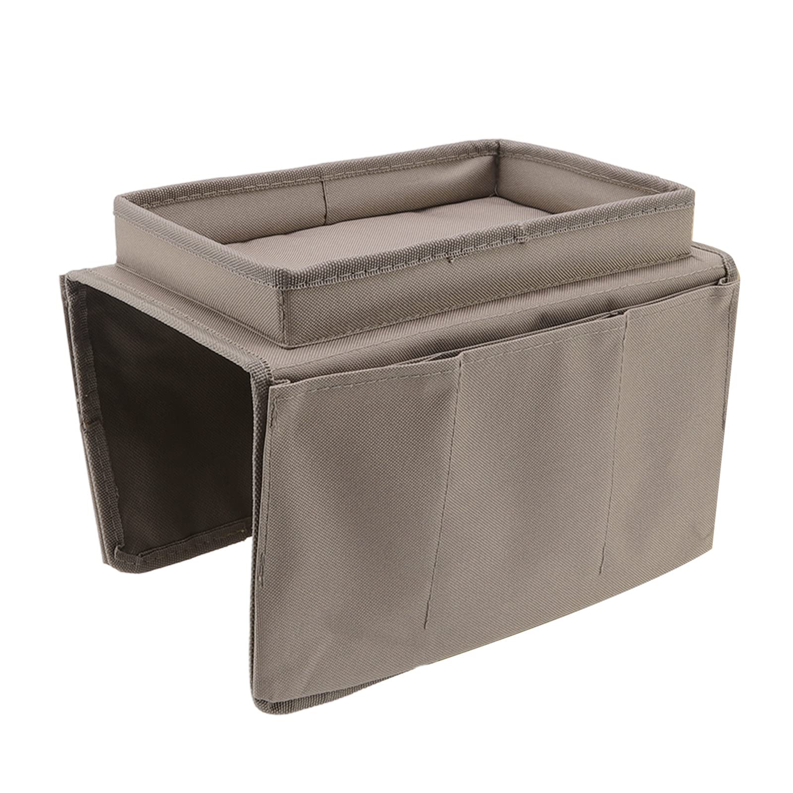 Foldable Sofa Tray with Storage - Durable Couch Arm Table for Coffee, Snacks & Laptop - Washable & Space-Saving Design for Living Room, Bedroom & Office Use