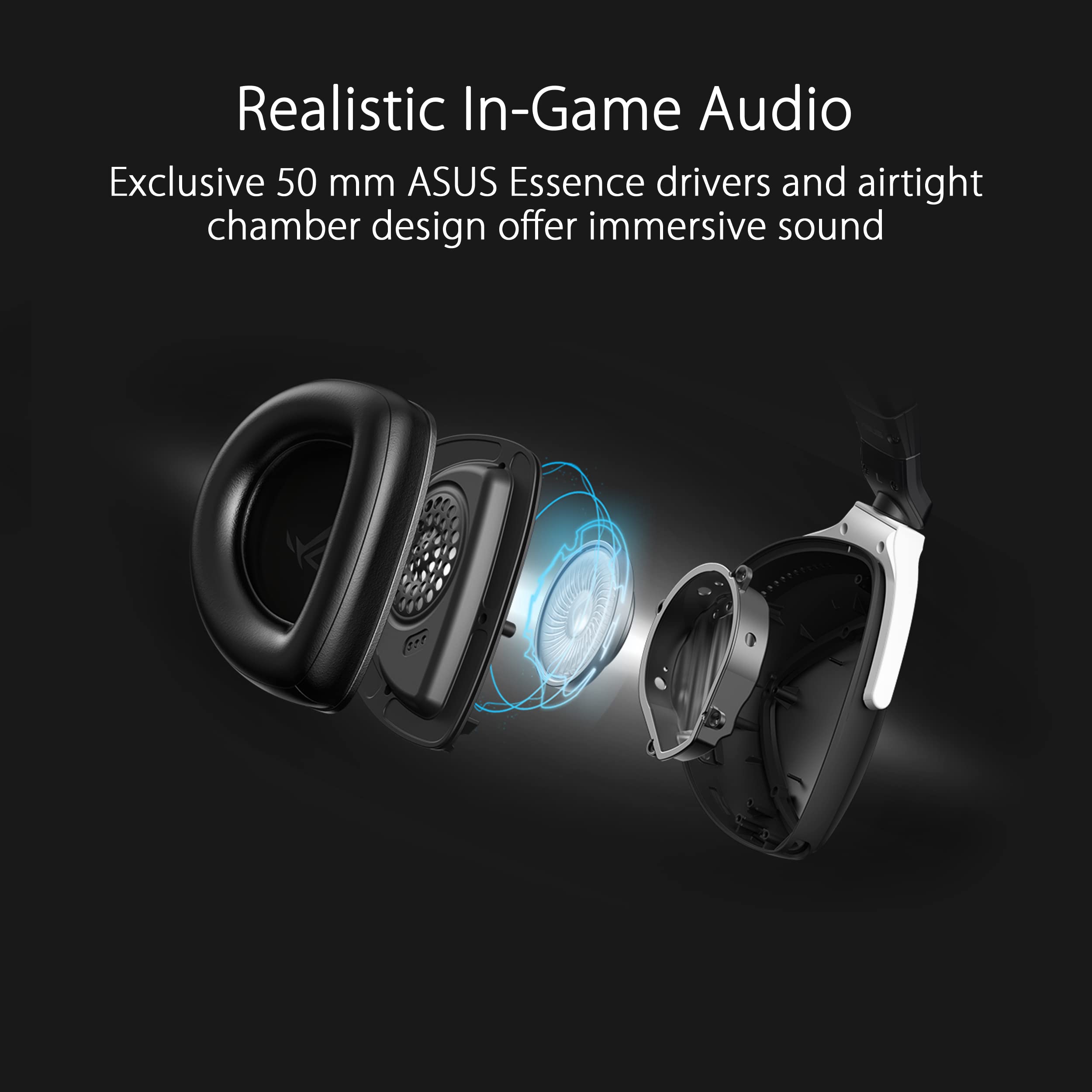 ASUS ROG Delta S Wireless Gaming Headset - 50mm Drivers, AI Beamforming Mic, Low-Latency Bluetooth, USB-C, 25hr Battery, IPX4 Waterproof - Premium Black Headphones for PC, PS5, Xbox & Mobile Gaming