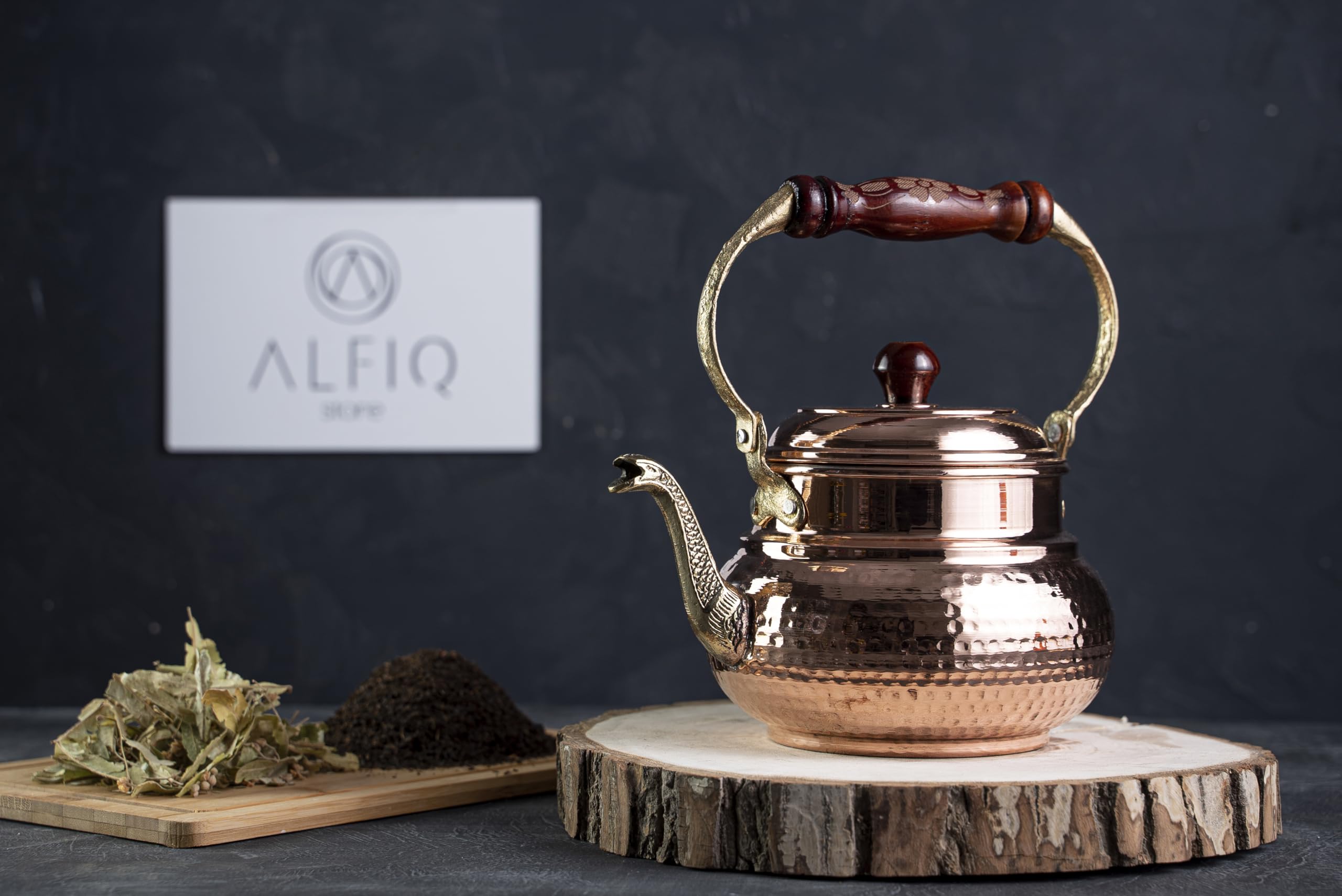 1.6 Quart (1.5 Liter) Solid Copper Stovetop Teapot - 100% Pure Copper Kettle with Dark Patina Finish for Tea Brewing | Perfect for Home Kitchen, Afternoon Tea, and Gift Giving