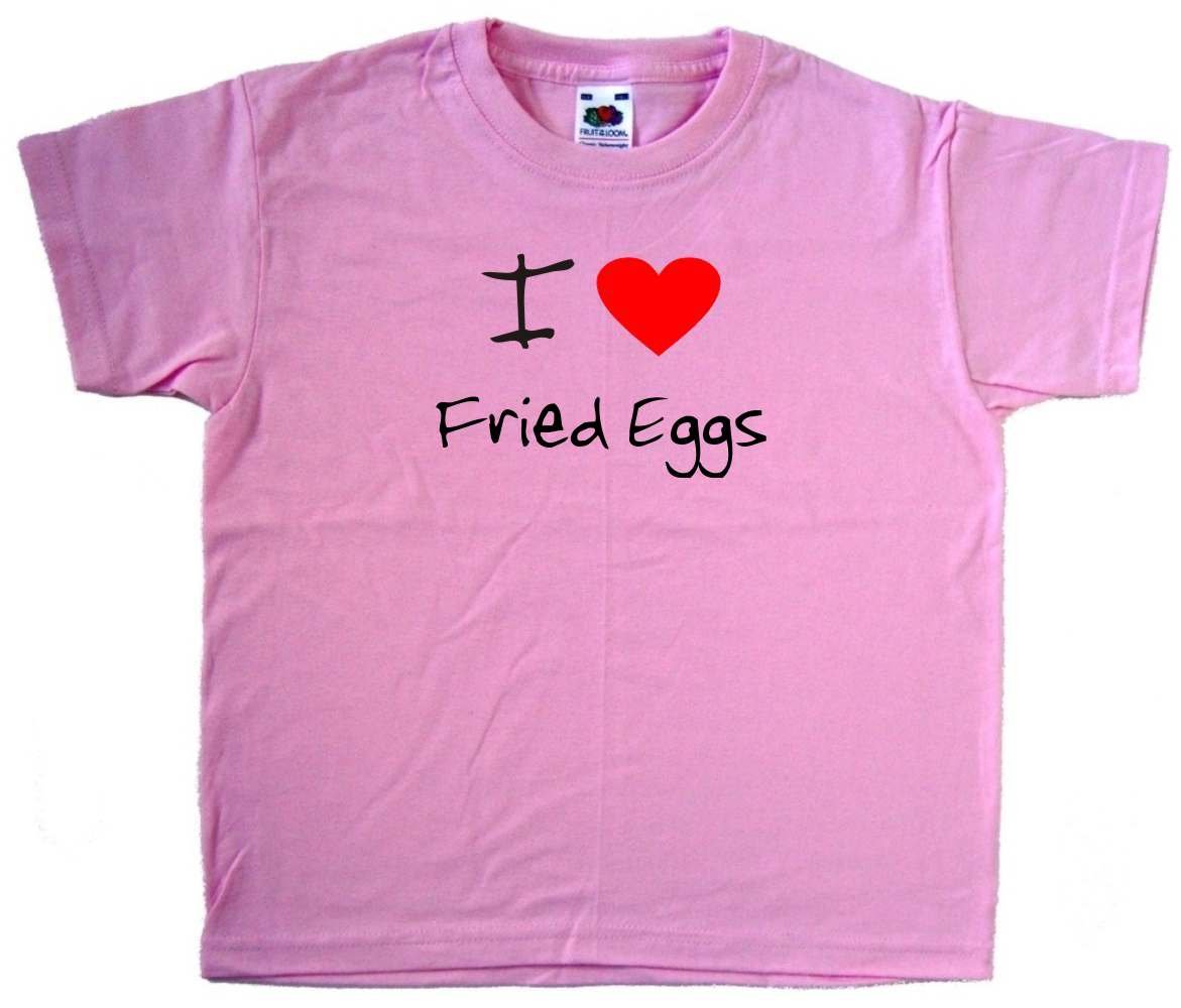 Heart Fried Eggs Pink Kids T-Shirt - Cute Graphic Tee for Playdates
