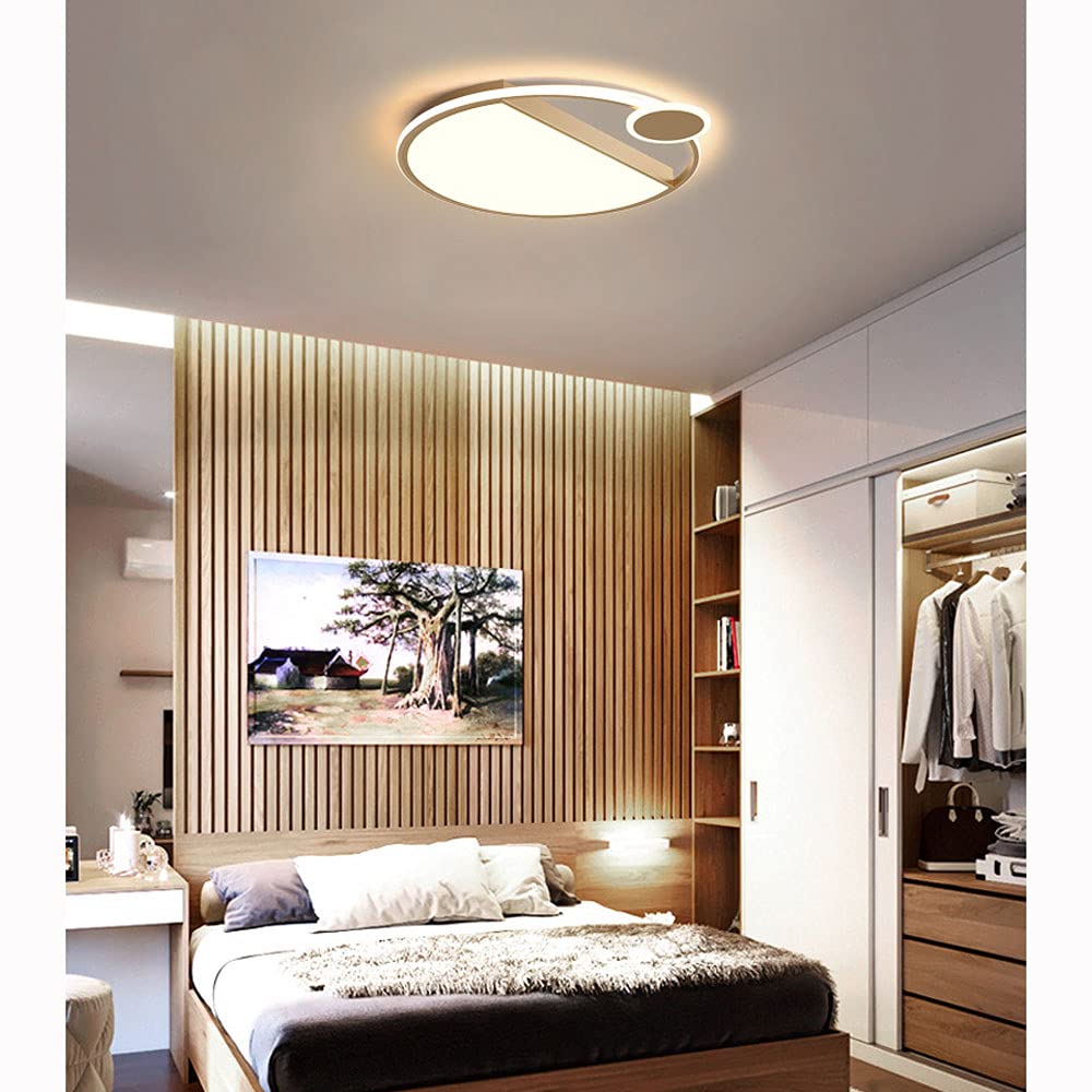LED Flush Mount Ceiling Light - Modern Dimmable Ceiling Lamp with 3 Color Temperatures (3000K/4000K/6000K), Metal & Acrylic Shade, Ultra-Thin Close-to-Ceiling Design - Perfect for Bedroom, Living Room, Kitchen, and Hallway Lighting